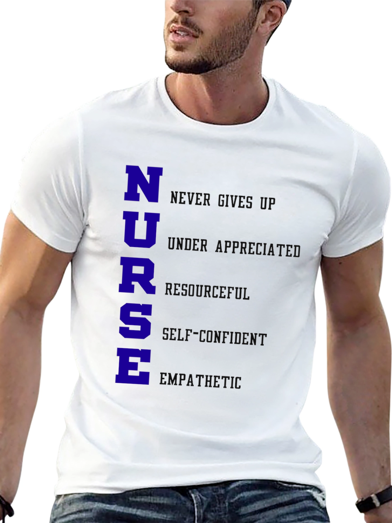 Nurse Qualities T-Shirt - Black Cotton Blend