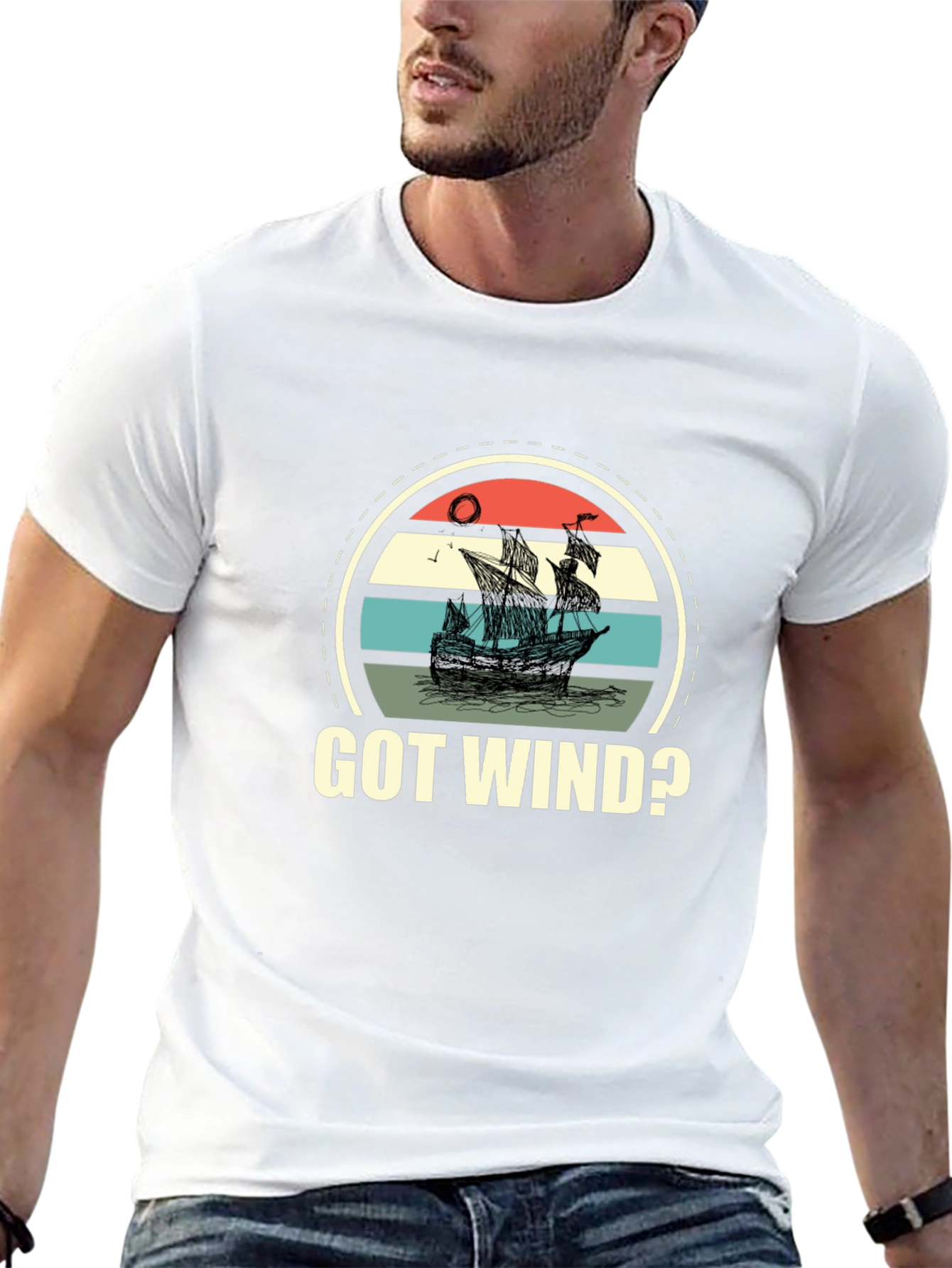 Got Wind? Ship Graphic Tee - Black