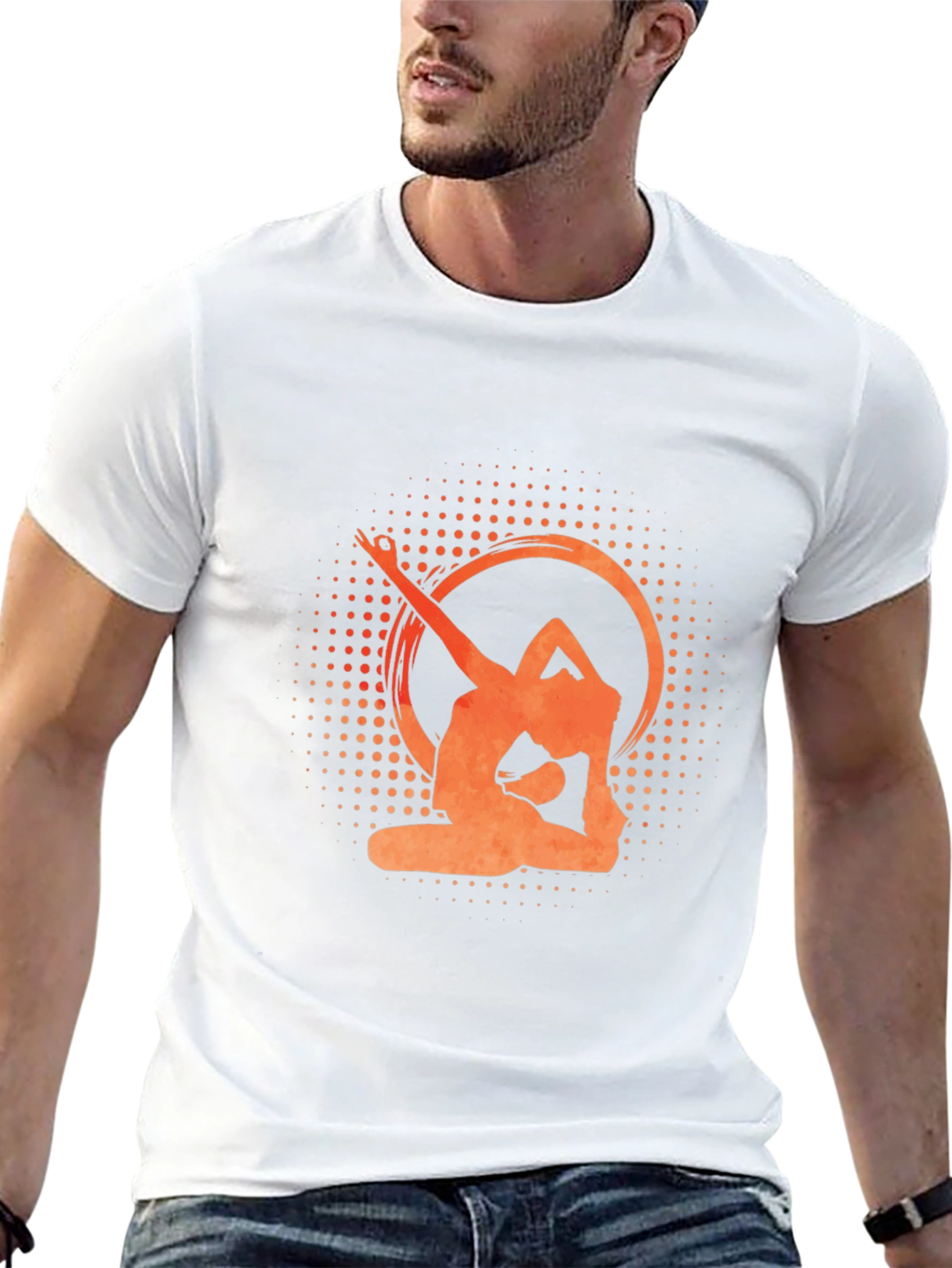 Yoga Pose Graphic T-Shirt - Black