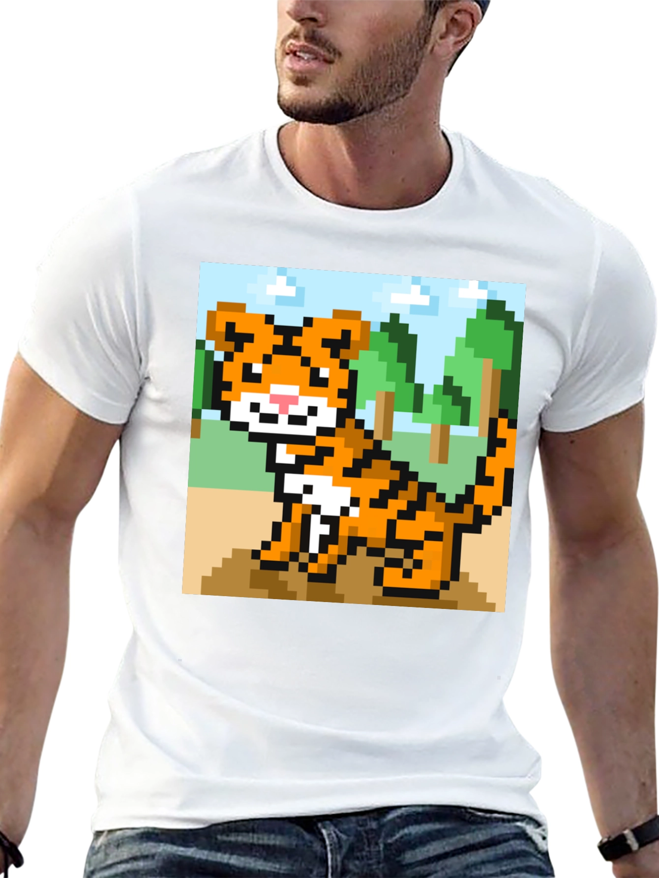 Pixel Tiger Graphic Tee