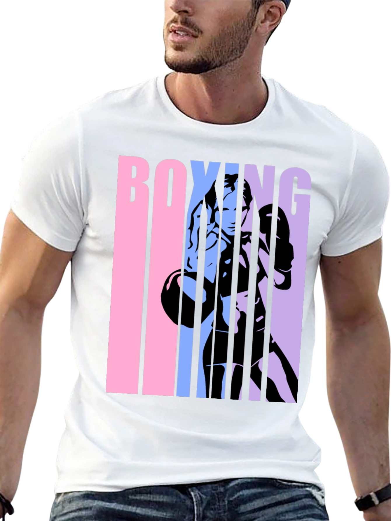 Boxing Silhouette Graphic T-Shirt