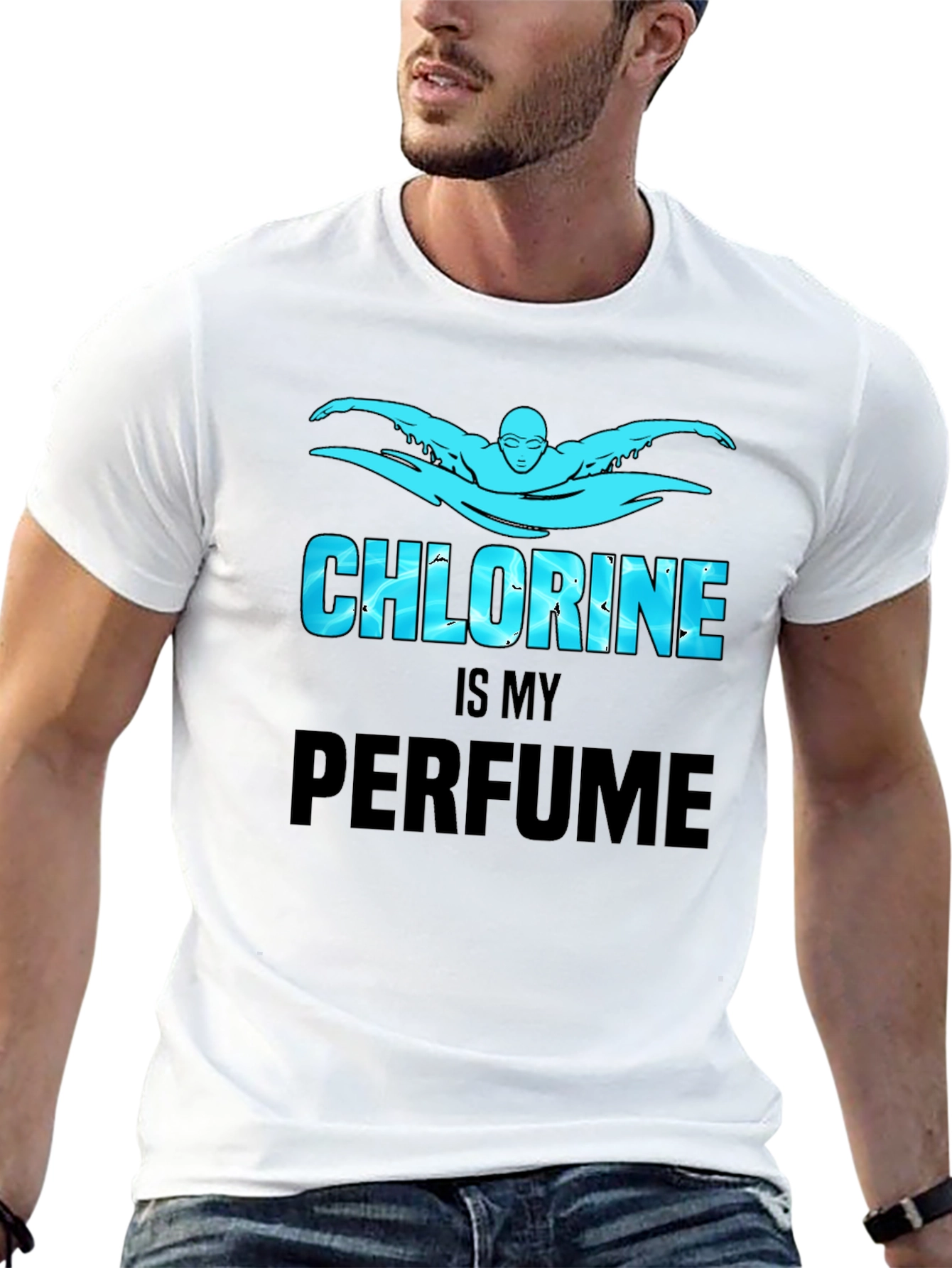 Chlorine is My Perfume Graphic Tee Shirt