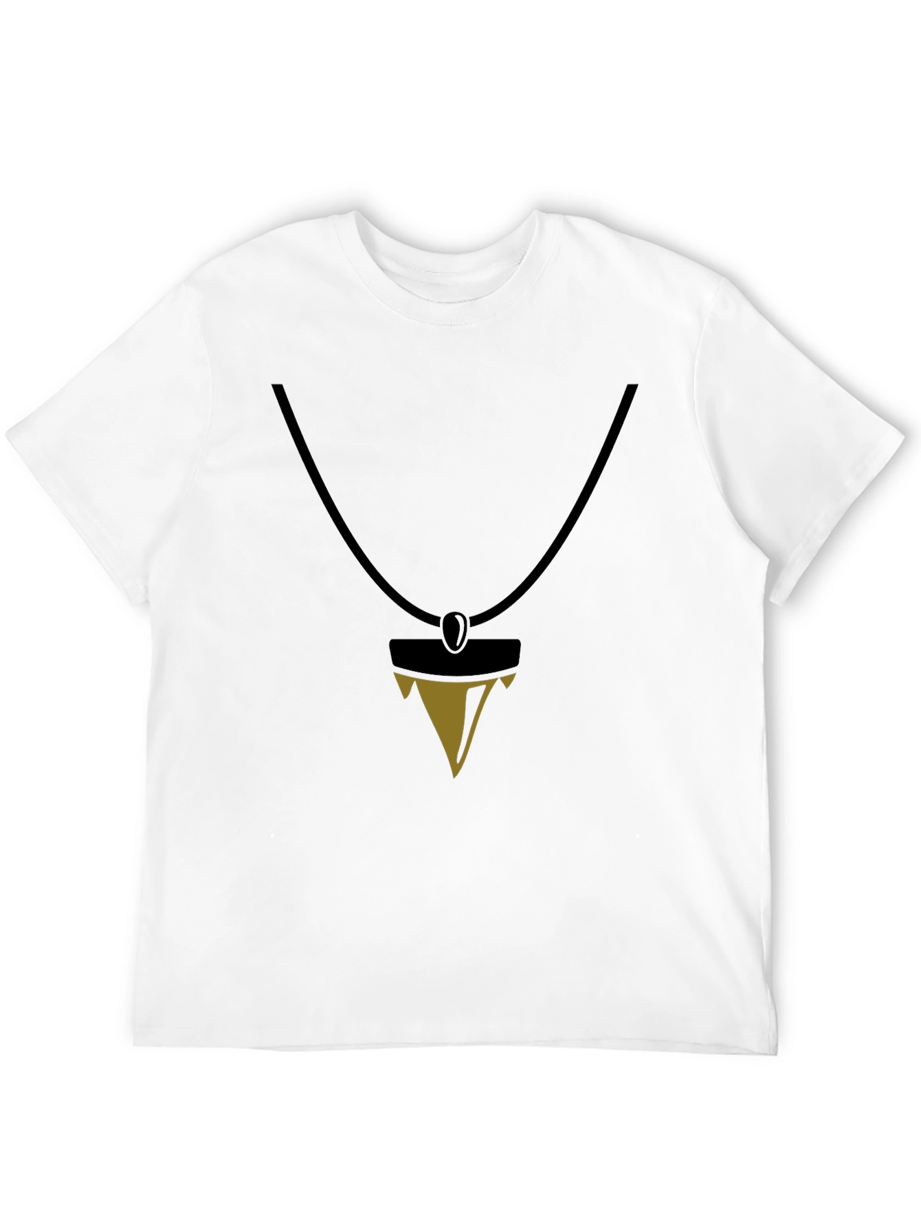 Black T-Shirt with Pendant Design