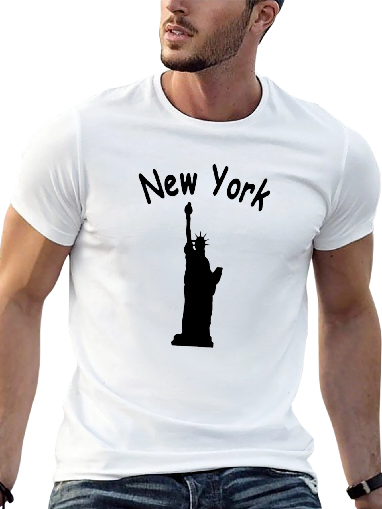 New York Statue of Liberty Black Graphic Tee