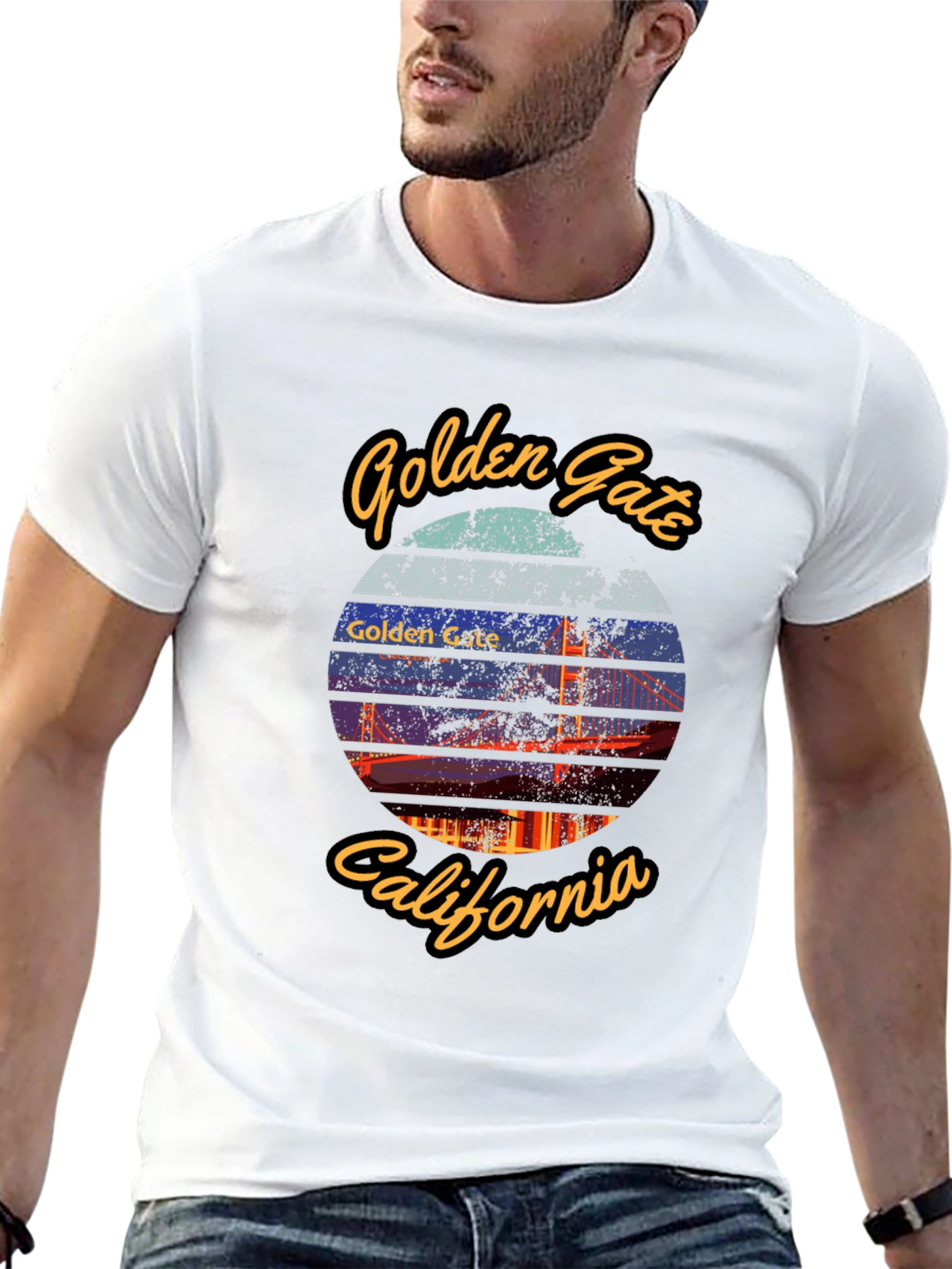 Golden Gate Bridge Black T-Shirt