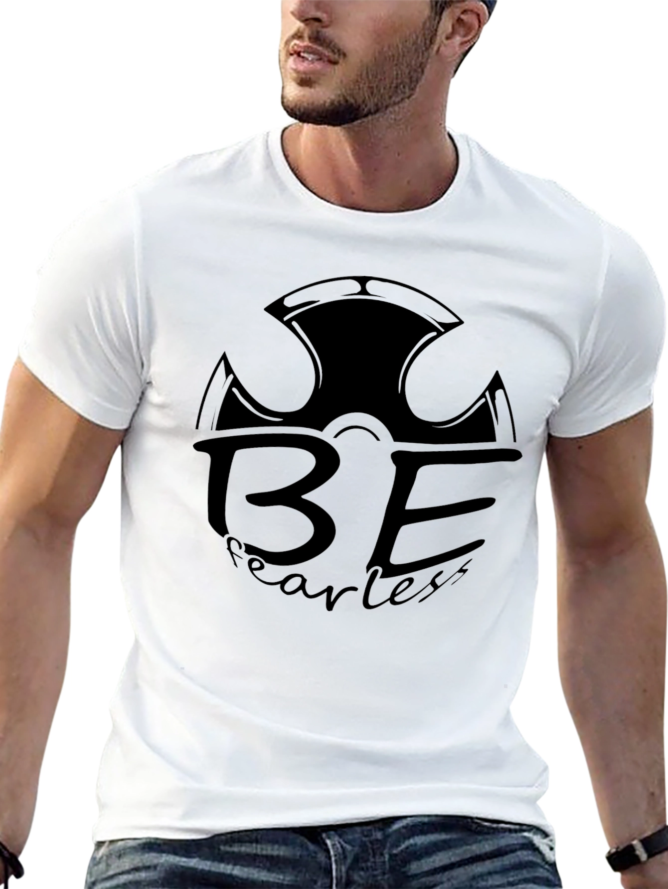 Be Fearless Black Graphic T-Shirt