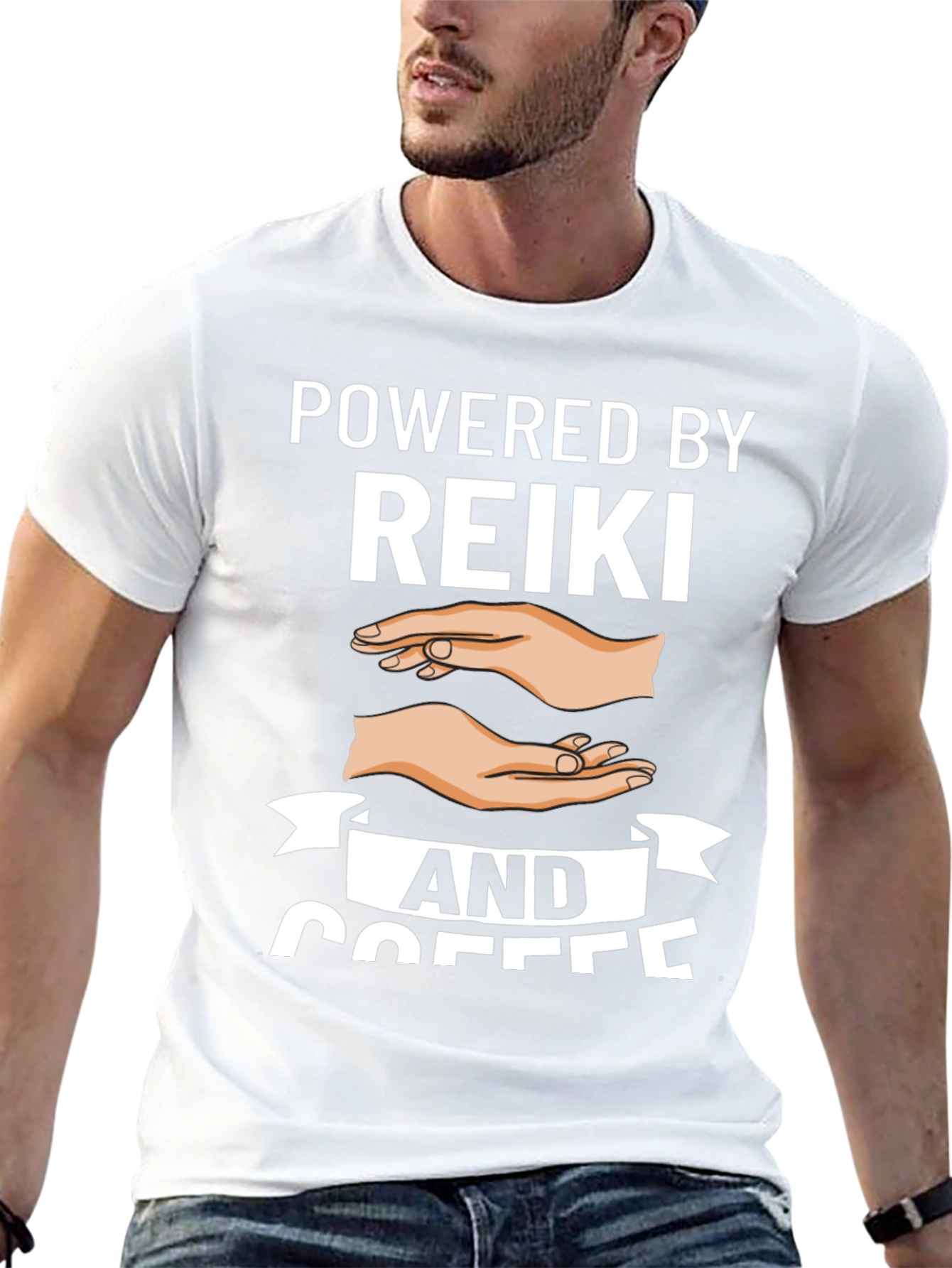 Powered by Reiki and Coffee Graphic Tee