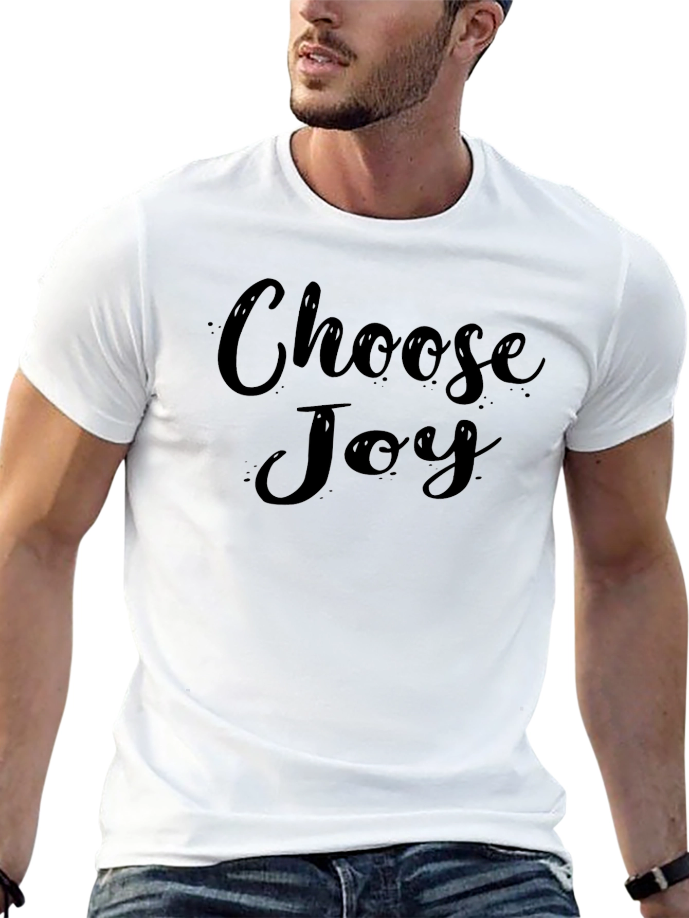 Choose Joy Black T-Shirt - Positive Vibes