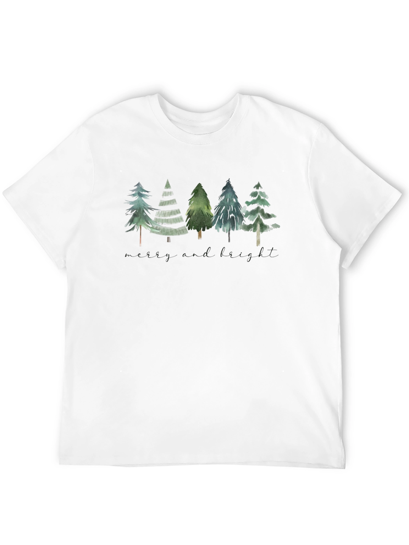 Nature Inspired Forest Tree Graphic Tee - Black
