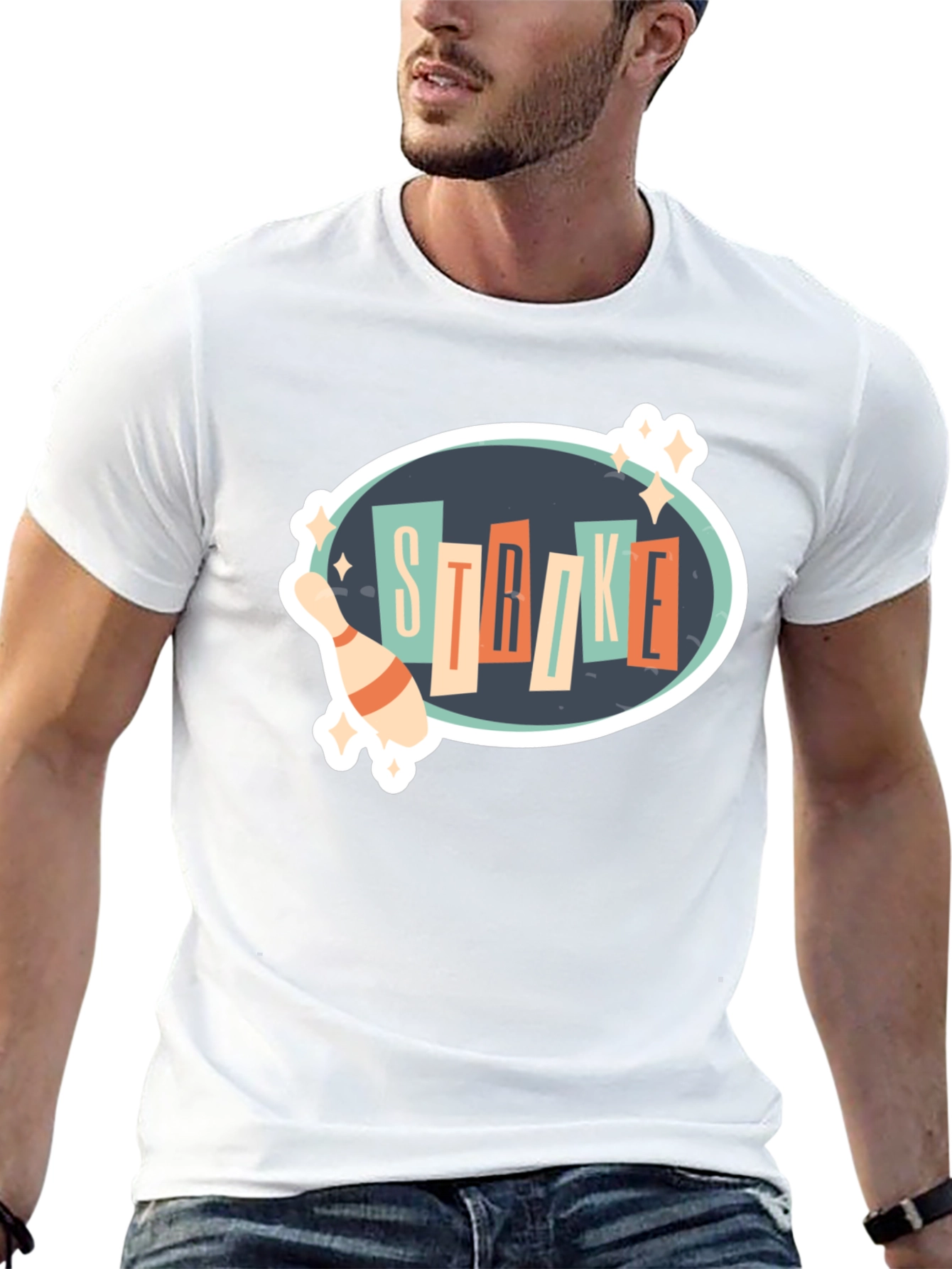 Retro Bowling Strike T-Shirt - Fun Bowling Design