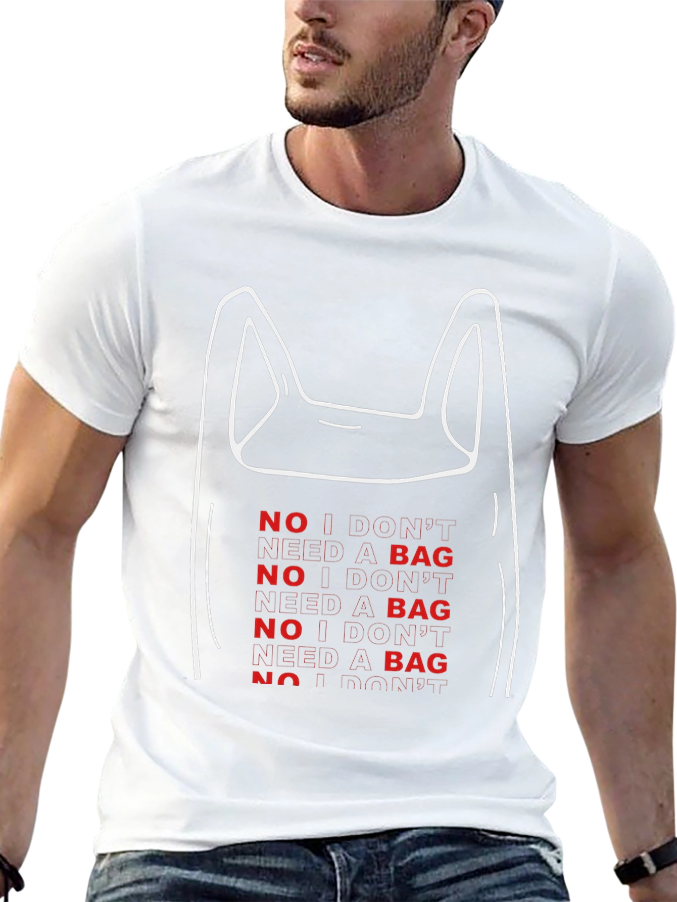 No Bag Graphic Tee - Eco-Friendly Fashion