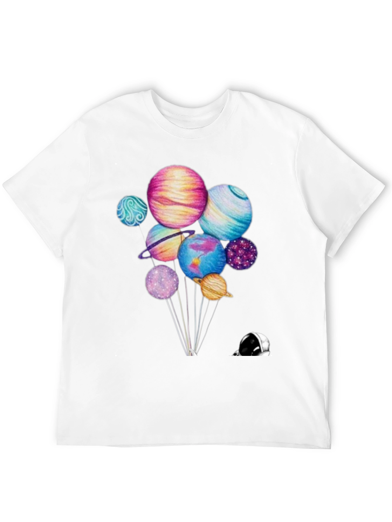 Planets Graphic Black T-Shirt