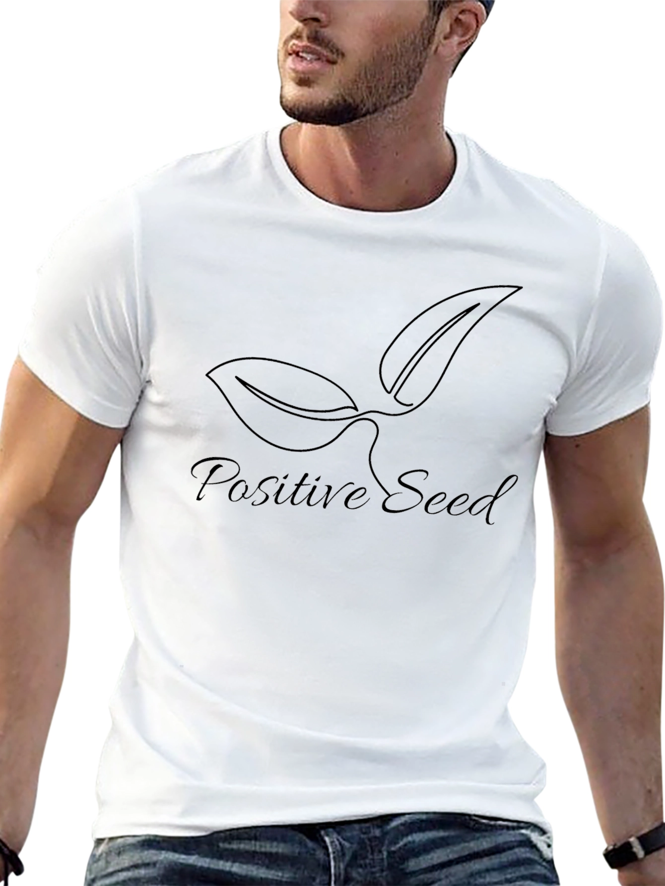 Positive Seed Graphic Tee - Black Soft Cotton