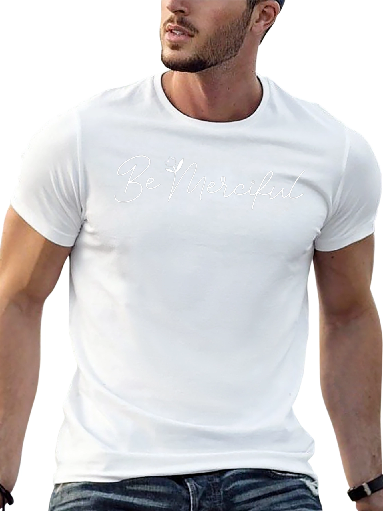 Be Merciful Black Graphic Tee - Stylish Casual Wear