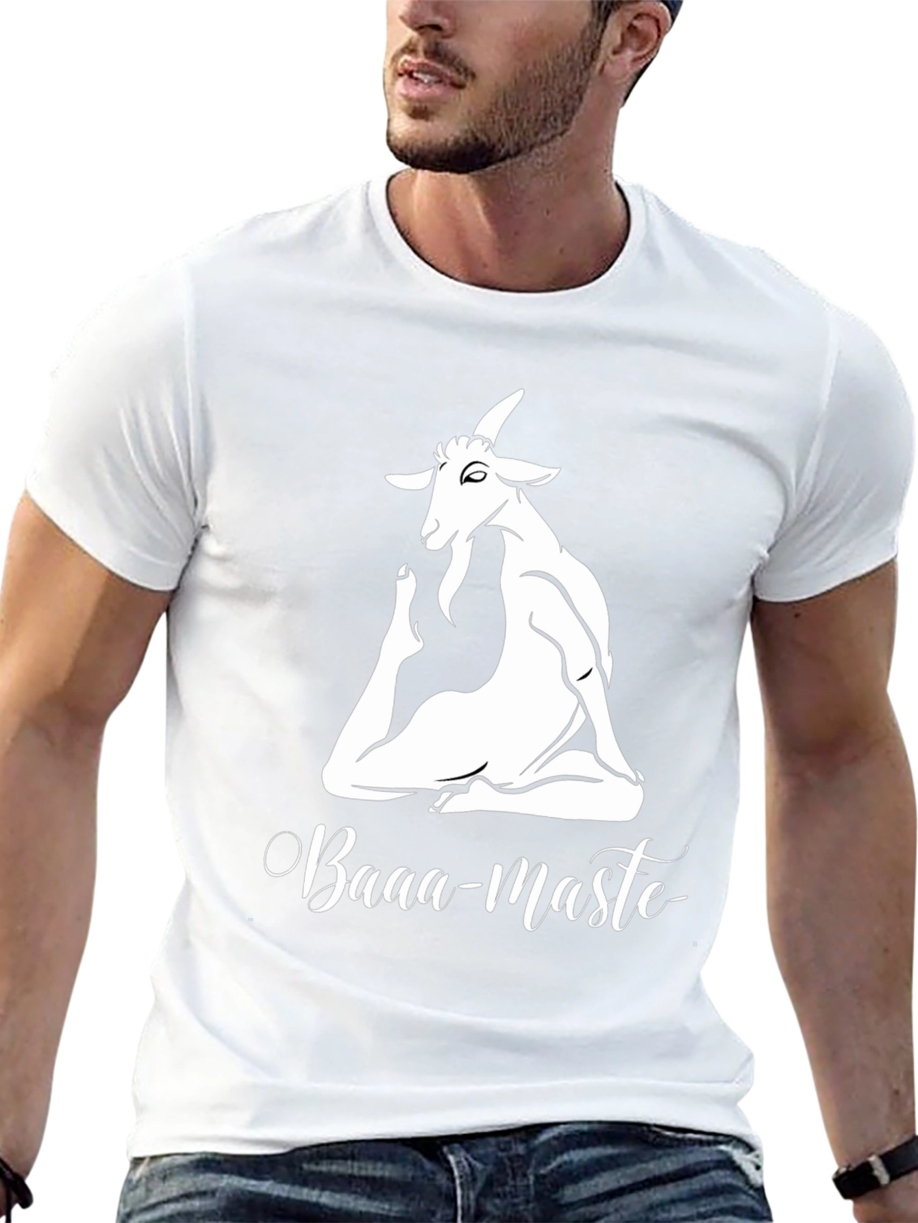 Yoga Goat Tee: Baaa-maste Black T-Shirt