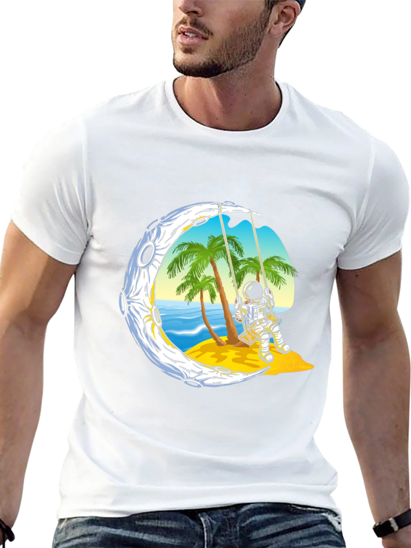 Astronaut Moon Swing Graphic Tee