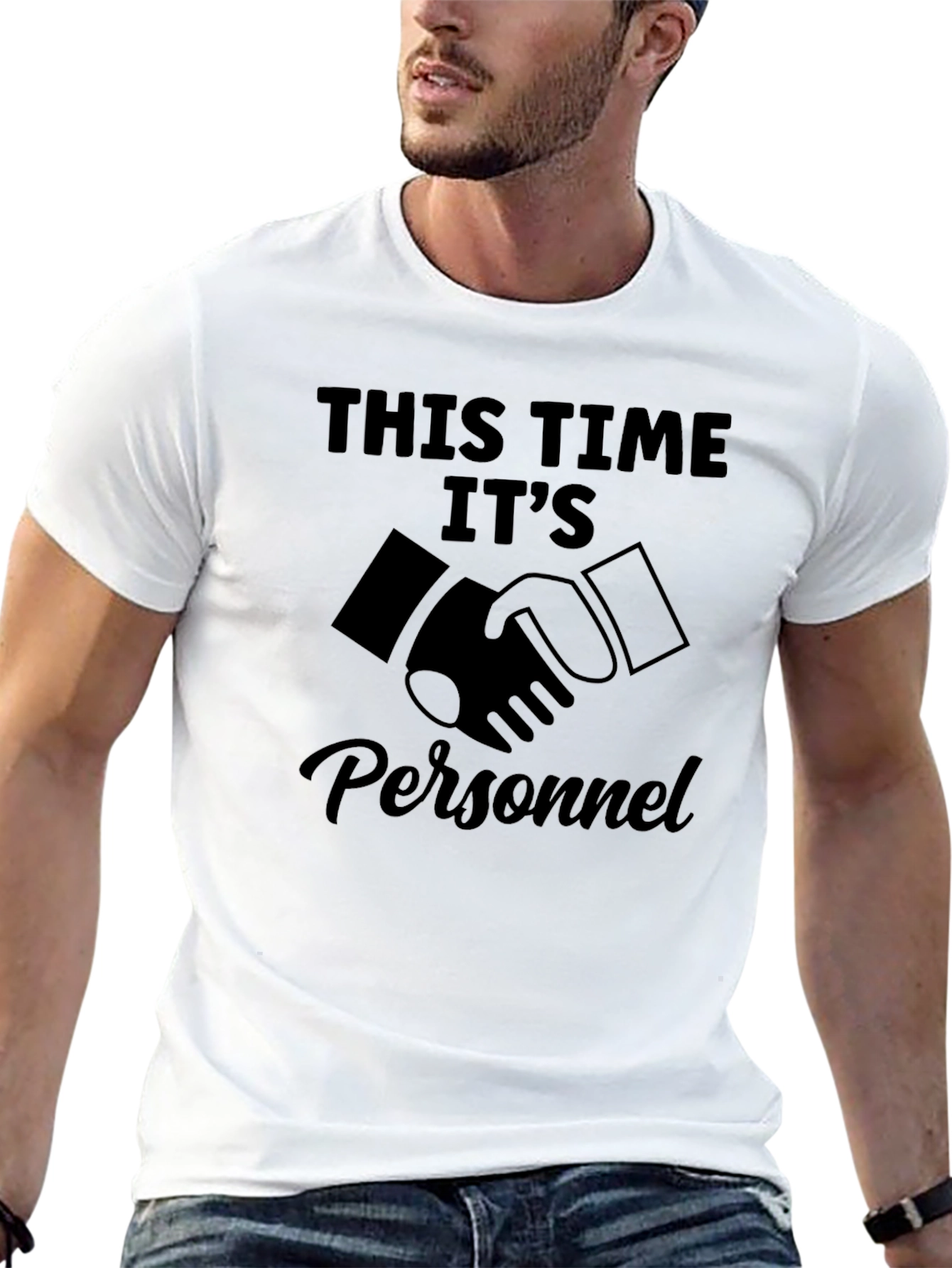 Personnel Handshake Graphic T-Shirt