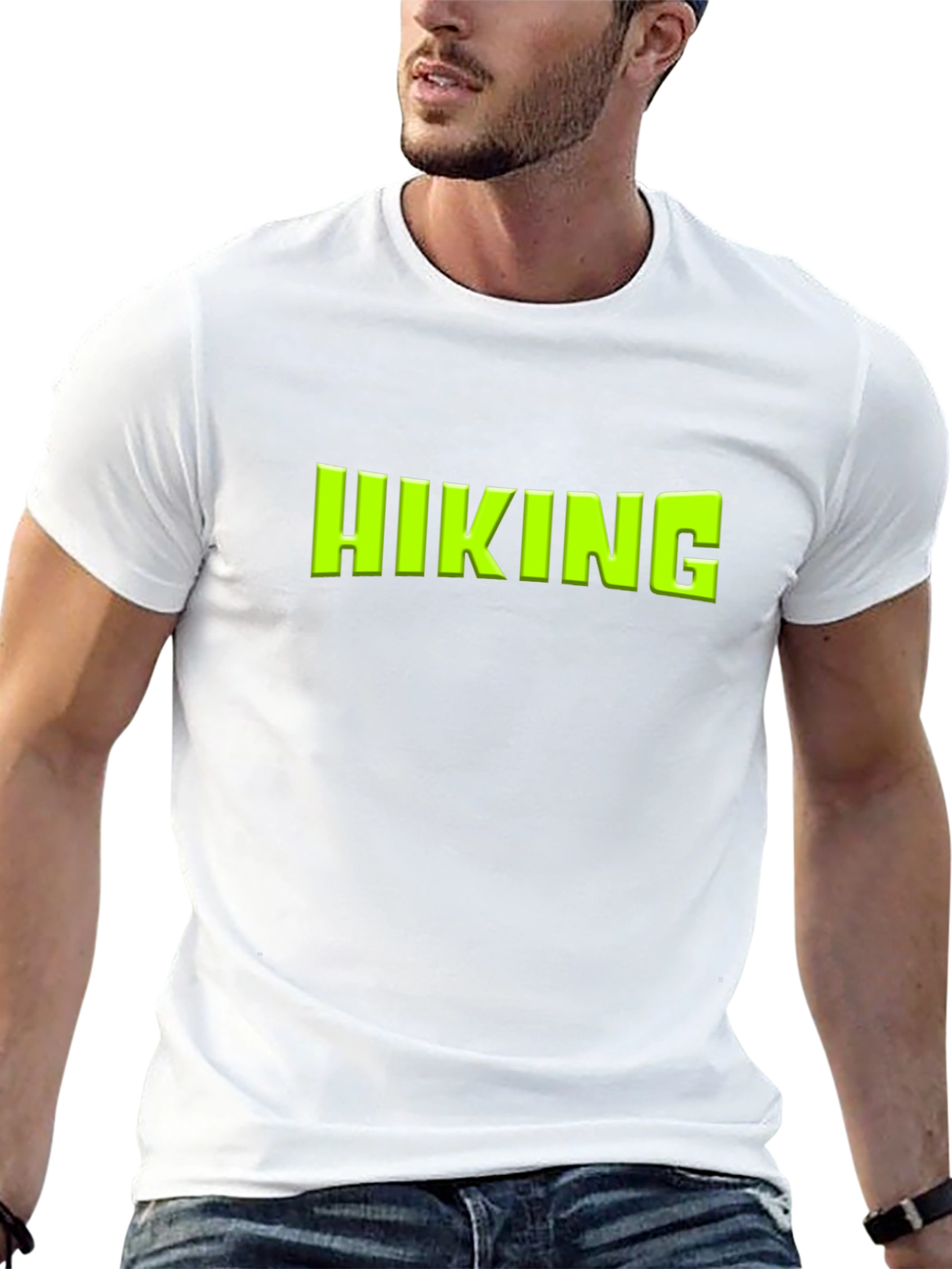 Hiking Graphic Tee - Black Cotton Blend