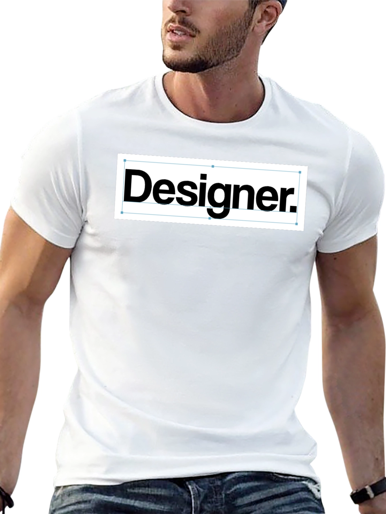 Designer T-Shirt - Black Crew Neck Tee