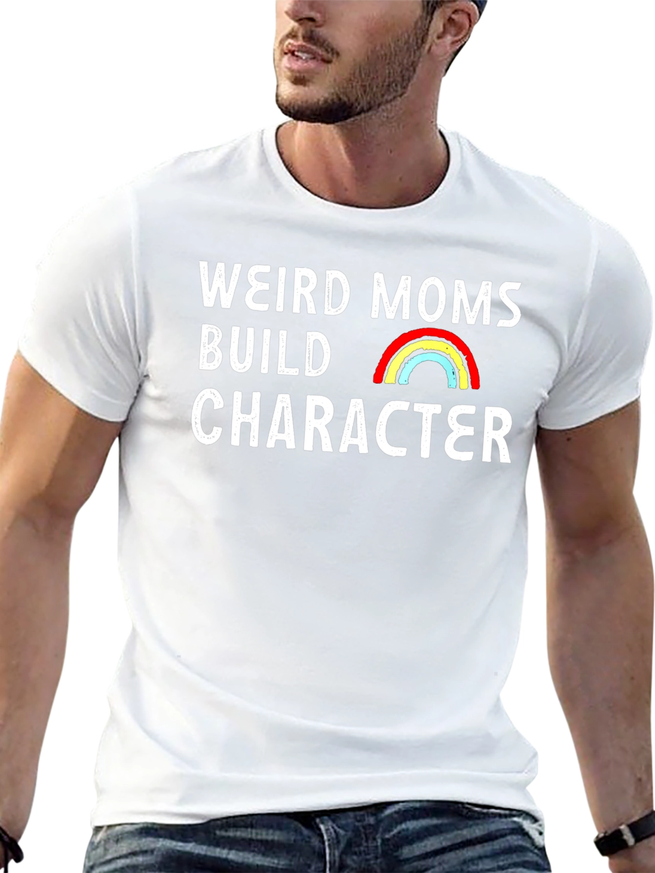 Weird Moms Build Character Graphic Tee