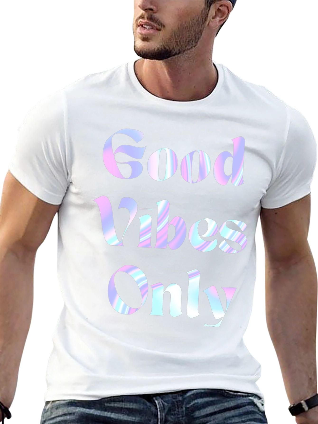 Good Vibes Only Graphic Tee - Black Cotton T-Shirt