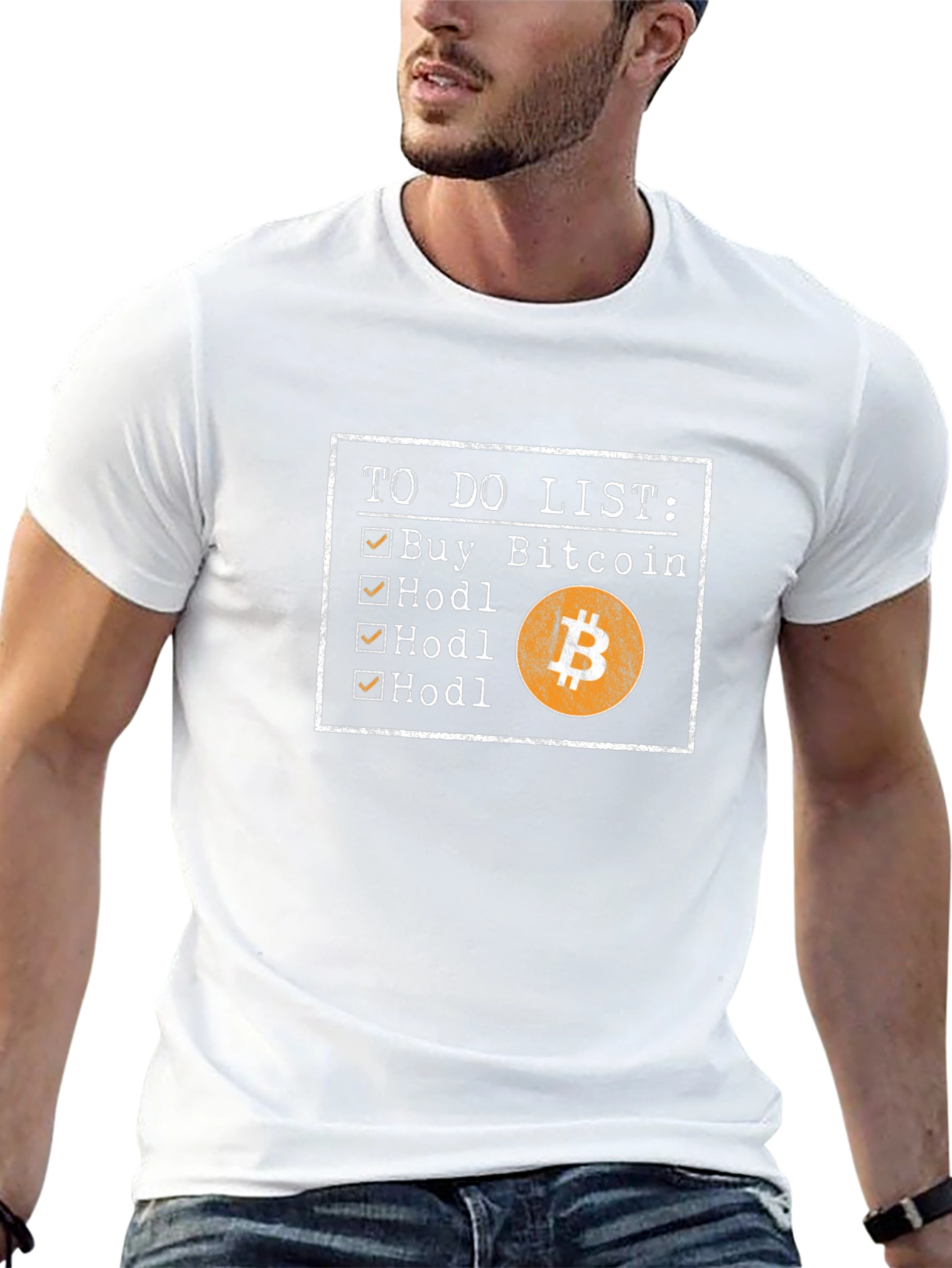 Bitcoin To-Do List HODL T-Shirt Crypto Currency