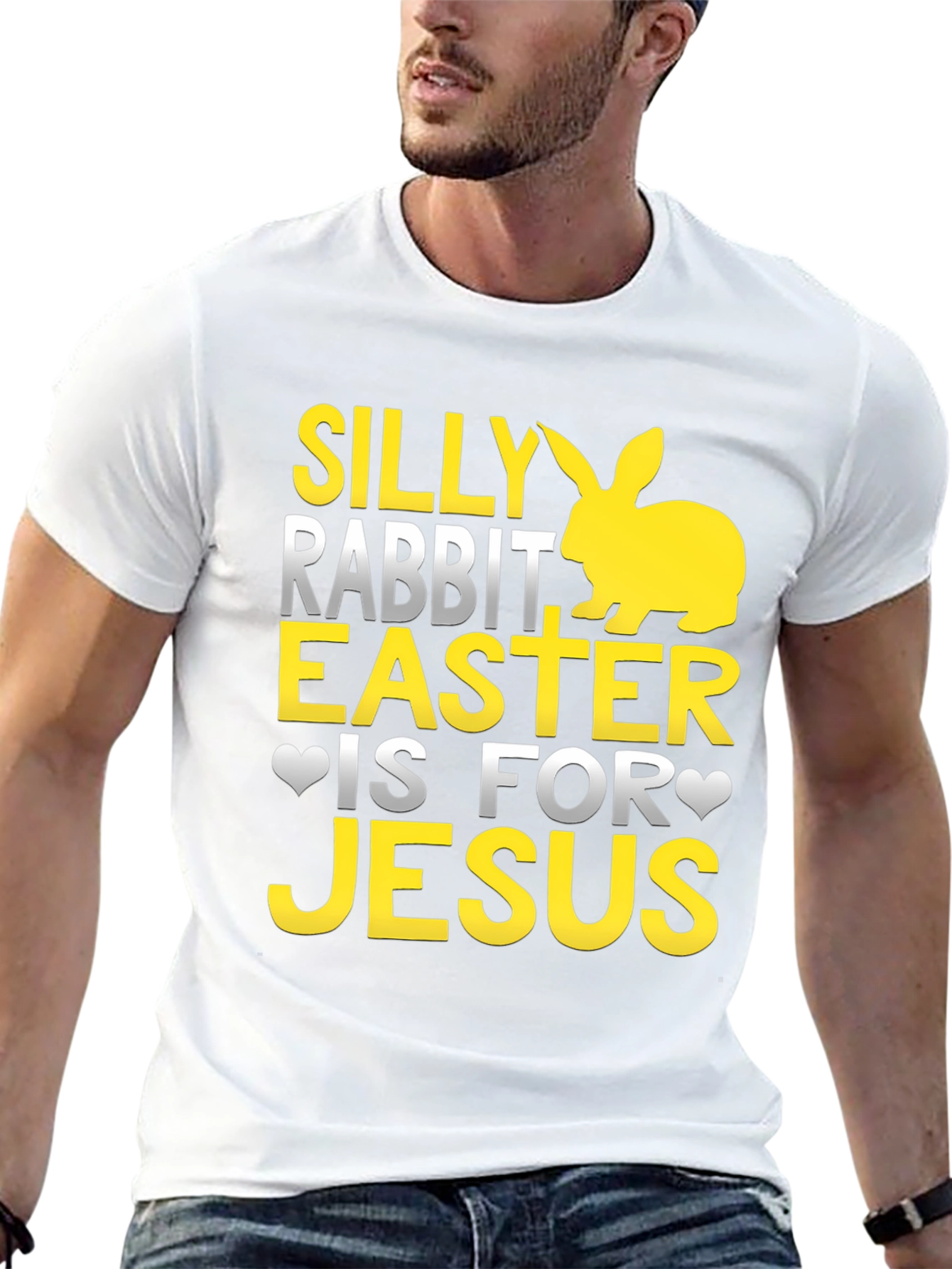 Silly Rabbit Easter Jesus Black T-Shirt