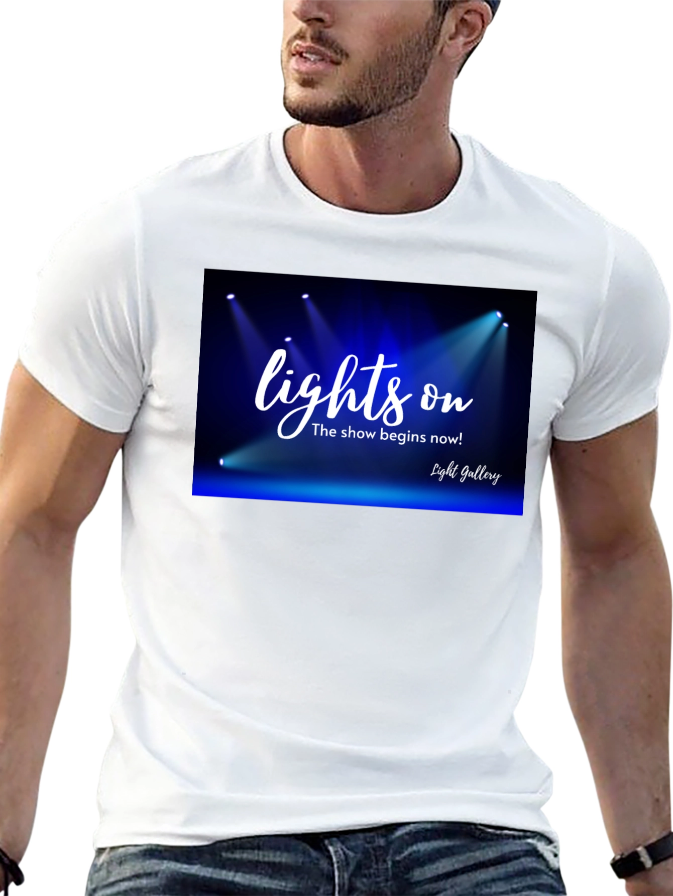 Lights On Black T-Shirt - Show Time!
