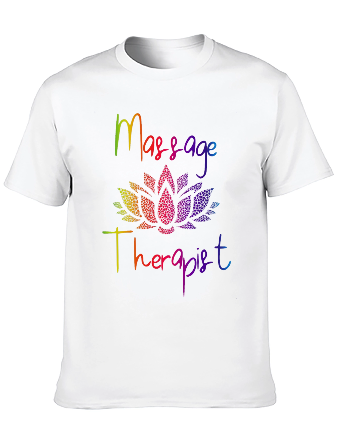 Rainbow Massage Therapist Lotus T-Shirt