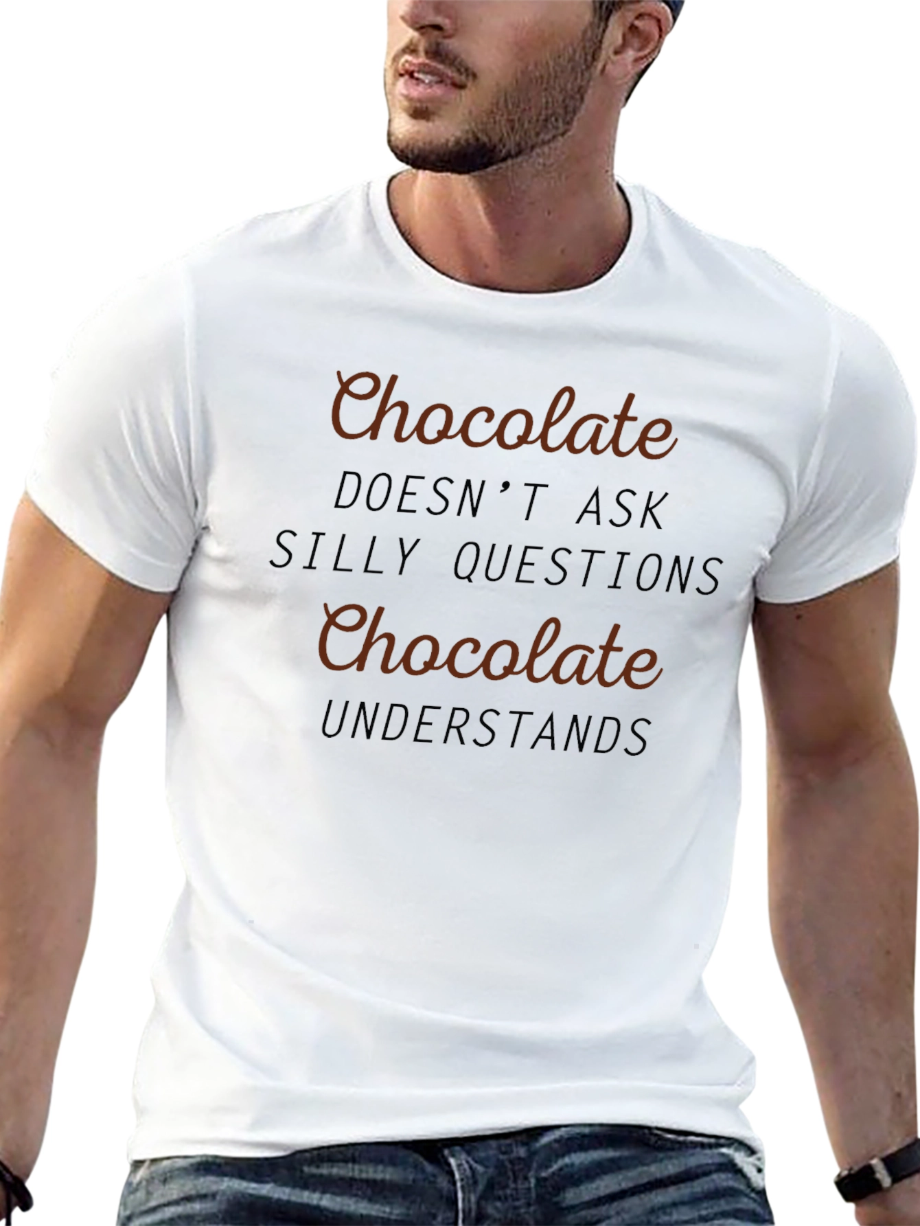 Chocolate Understands Black Graphic Tee