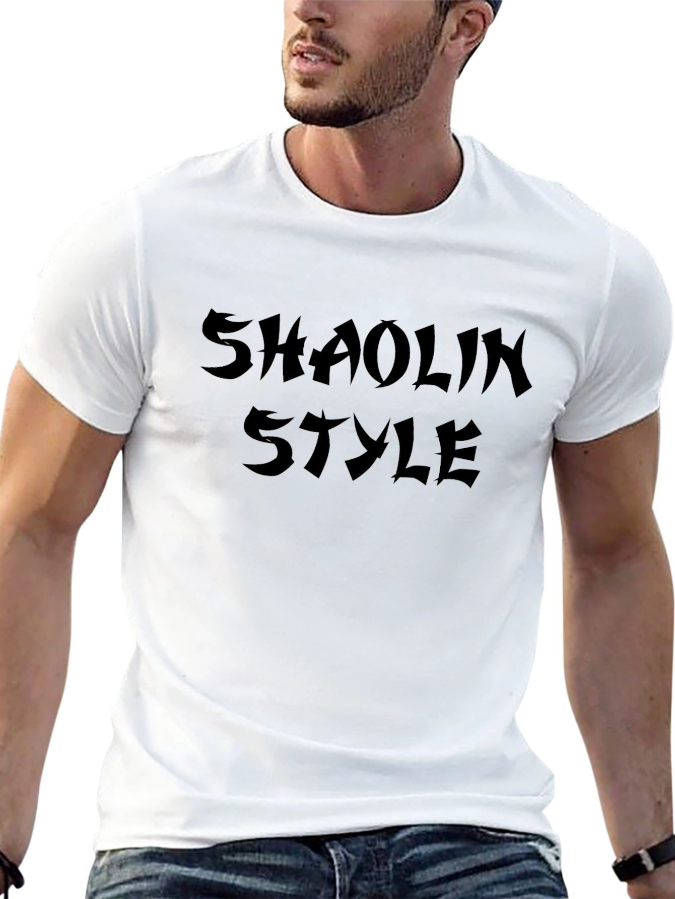 Shaolin Style Graphic Tee - Black Cotton T-Shirt
