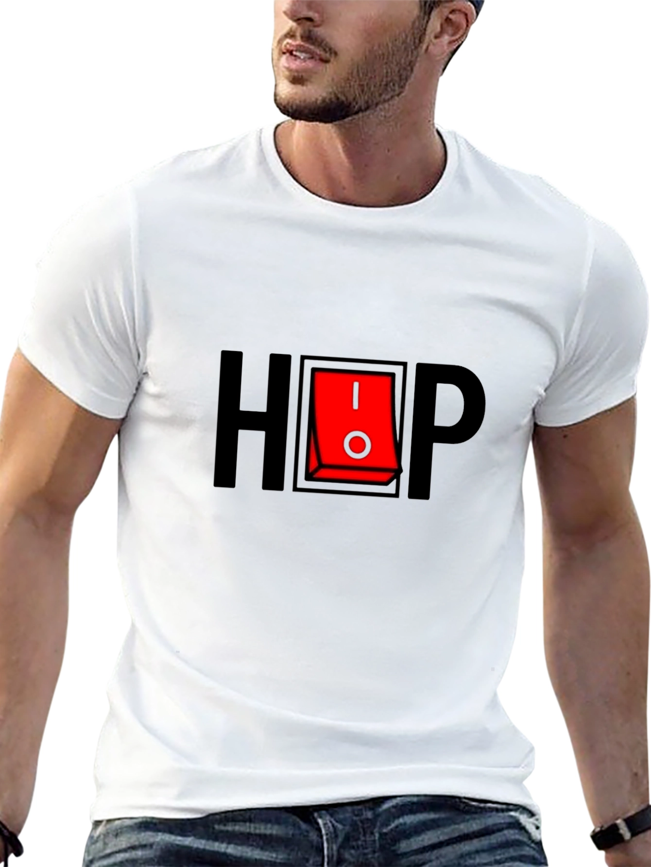 HIP Switch Graphic T-Shirt - Black Cotton Tee