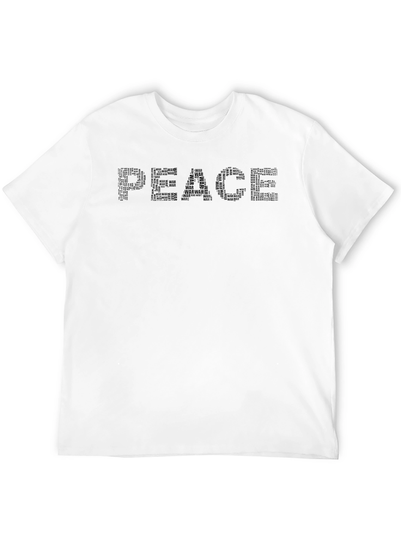 Peace Word Art Tee - Stylish Black T-Shirt