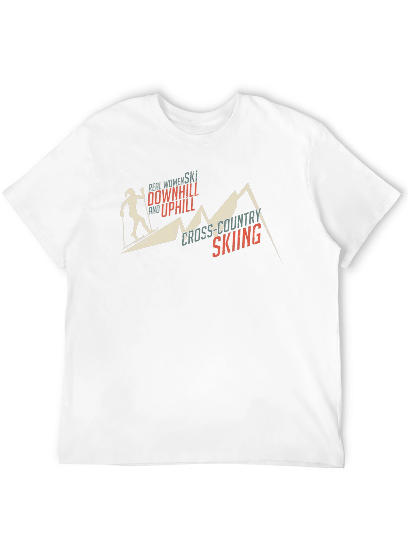 Cross-Country Skiing Womens T-Shirt