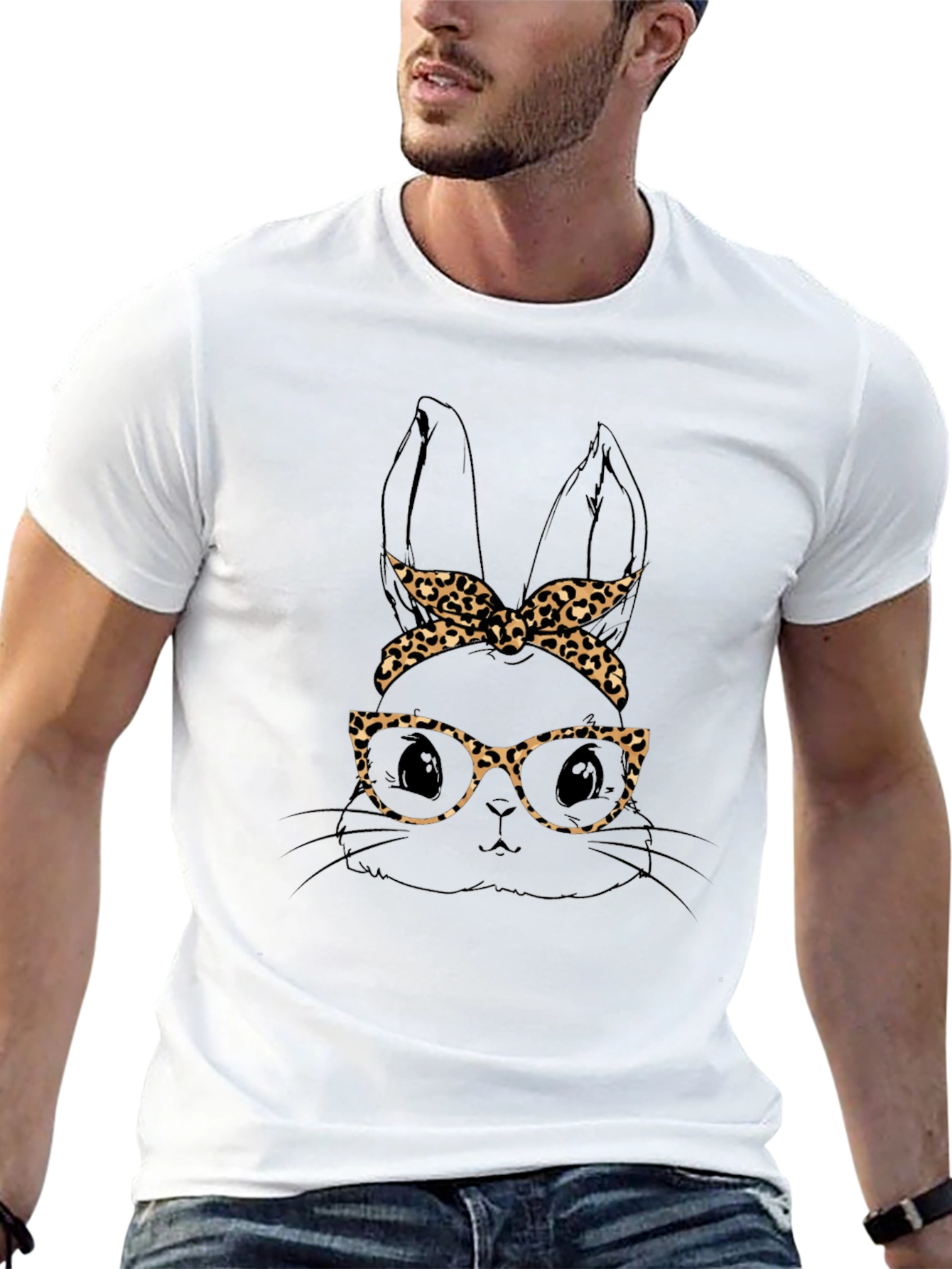 Bunny Leopard Print T-Shirt
