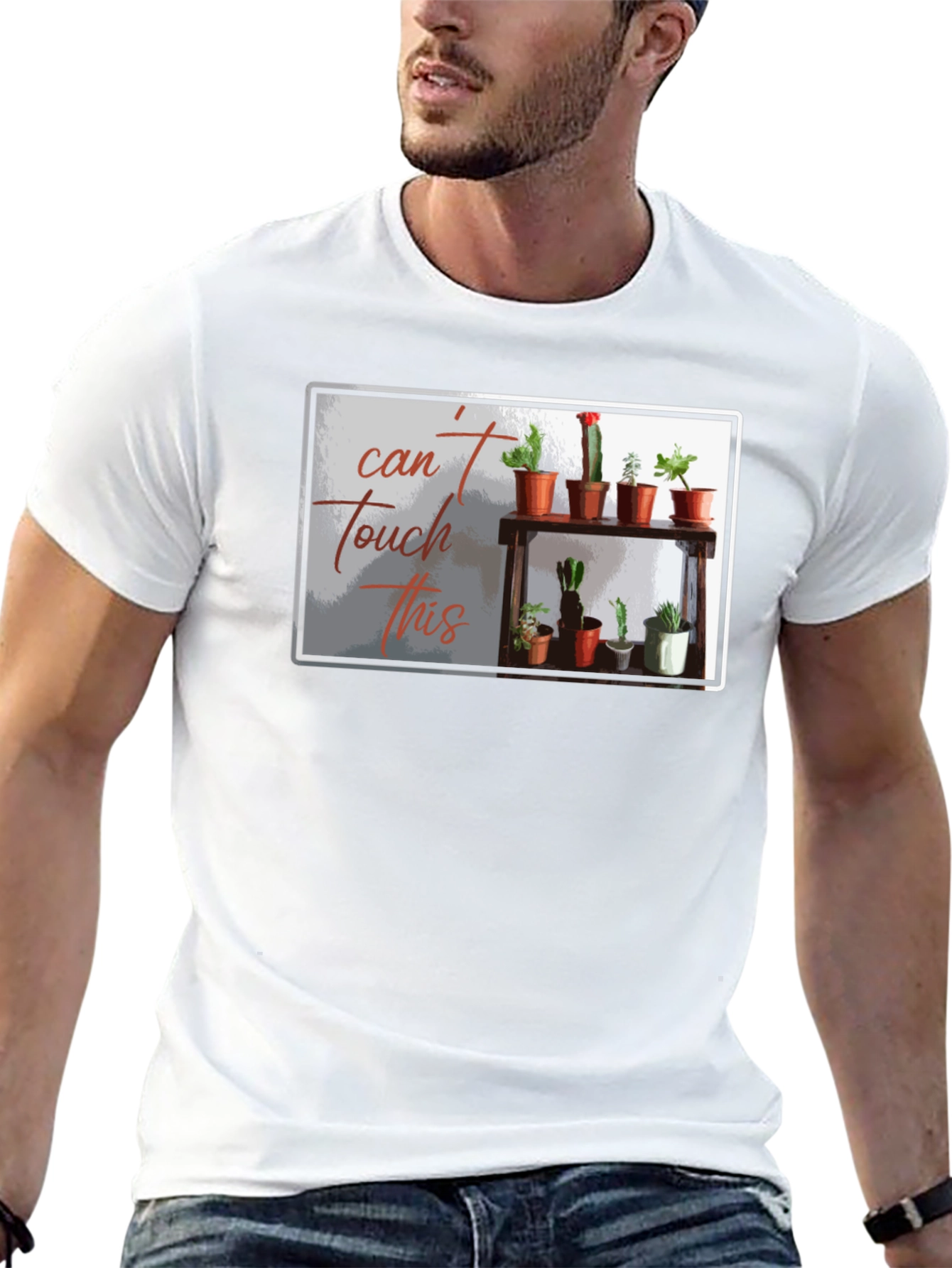 Cant Touch This Cactus T-Shirt - Black