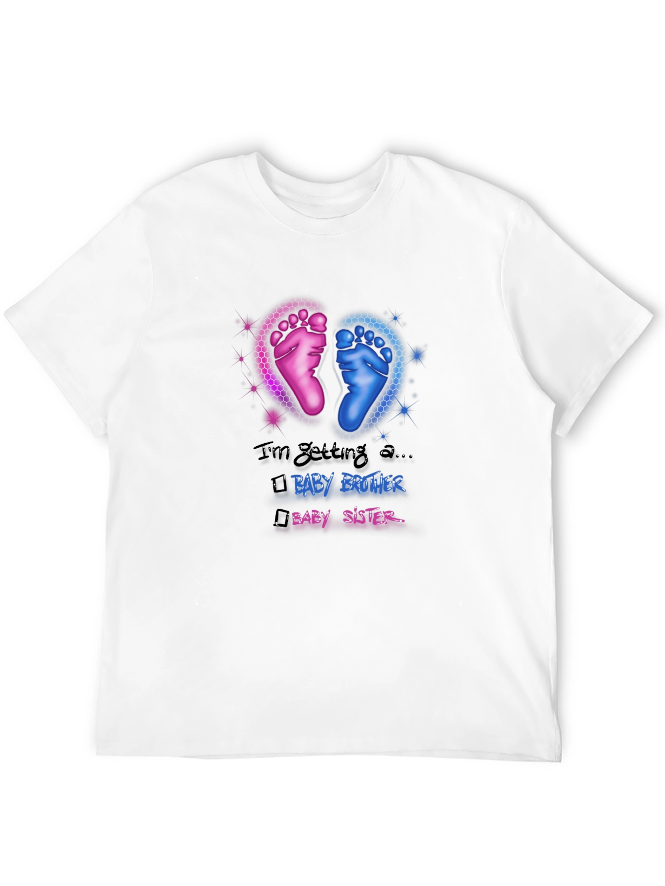 Baby Gender Reveal T-Shirt - Brother or Sister