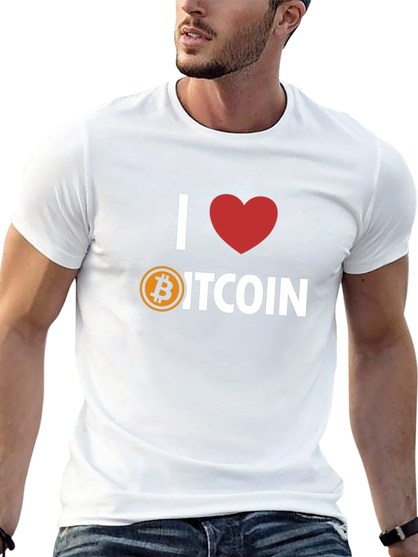 I Heart Bitcoin T-Shirt - Crypto Lover Tee