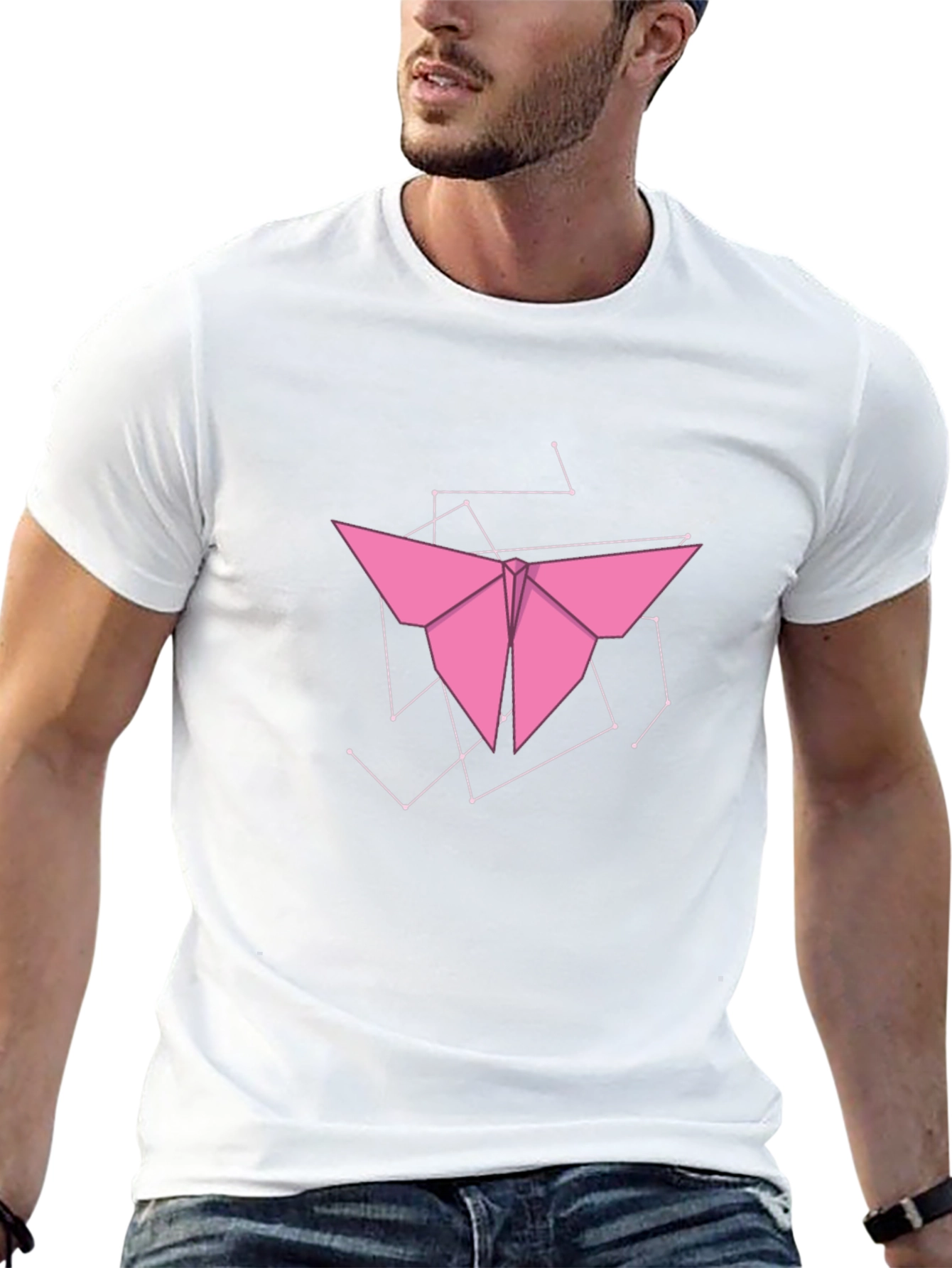 Geometric Butterfly T-Shirt - Modern Graphic Tee