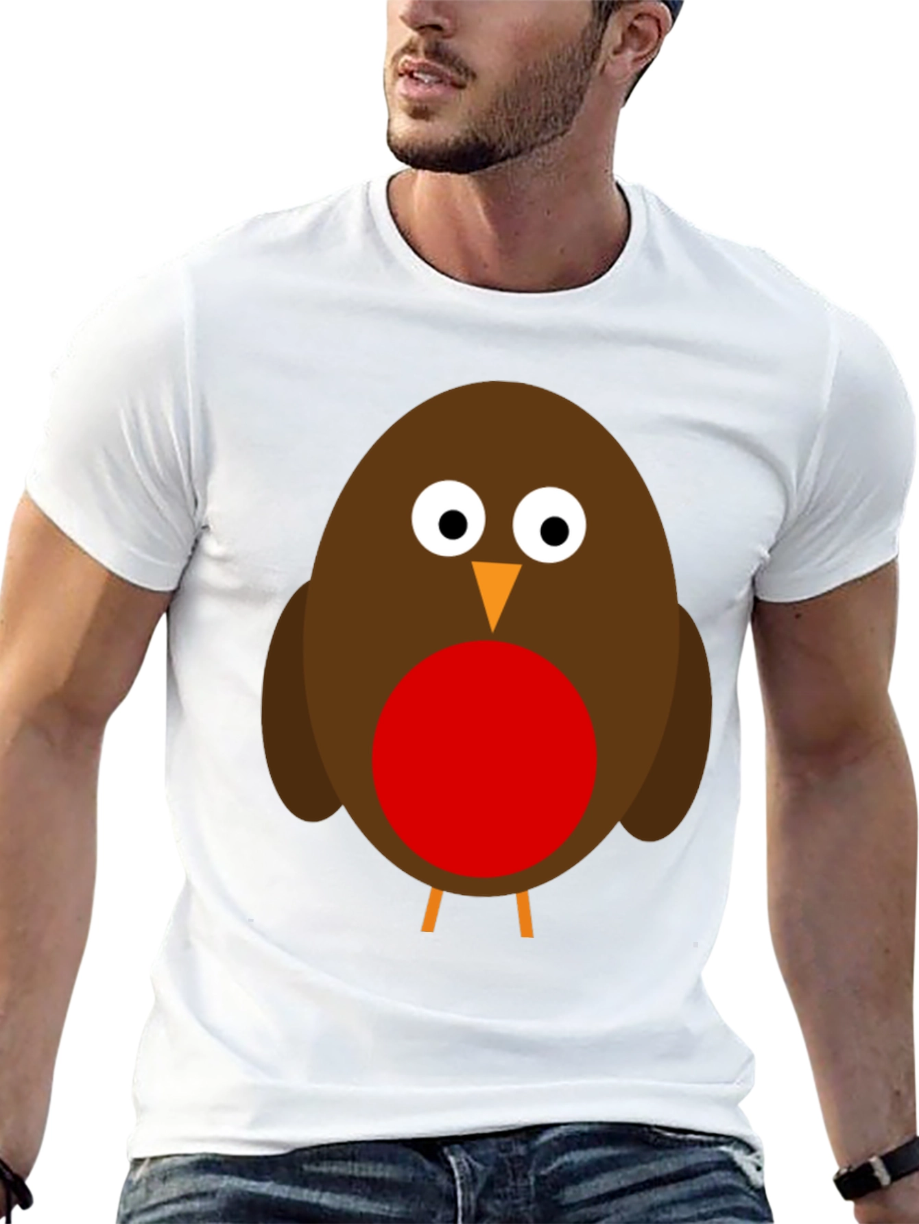 Robin Bird Graphic T-Shirt - Cute Animal Tee