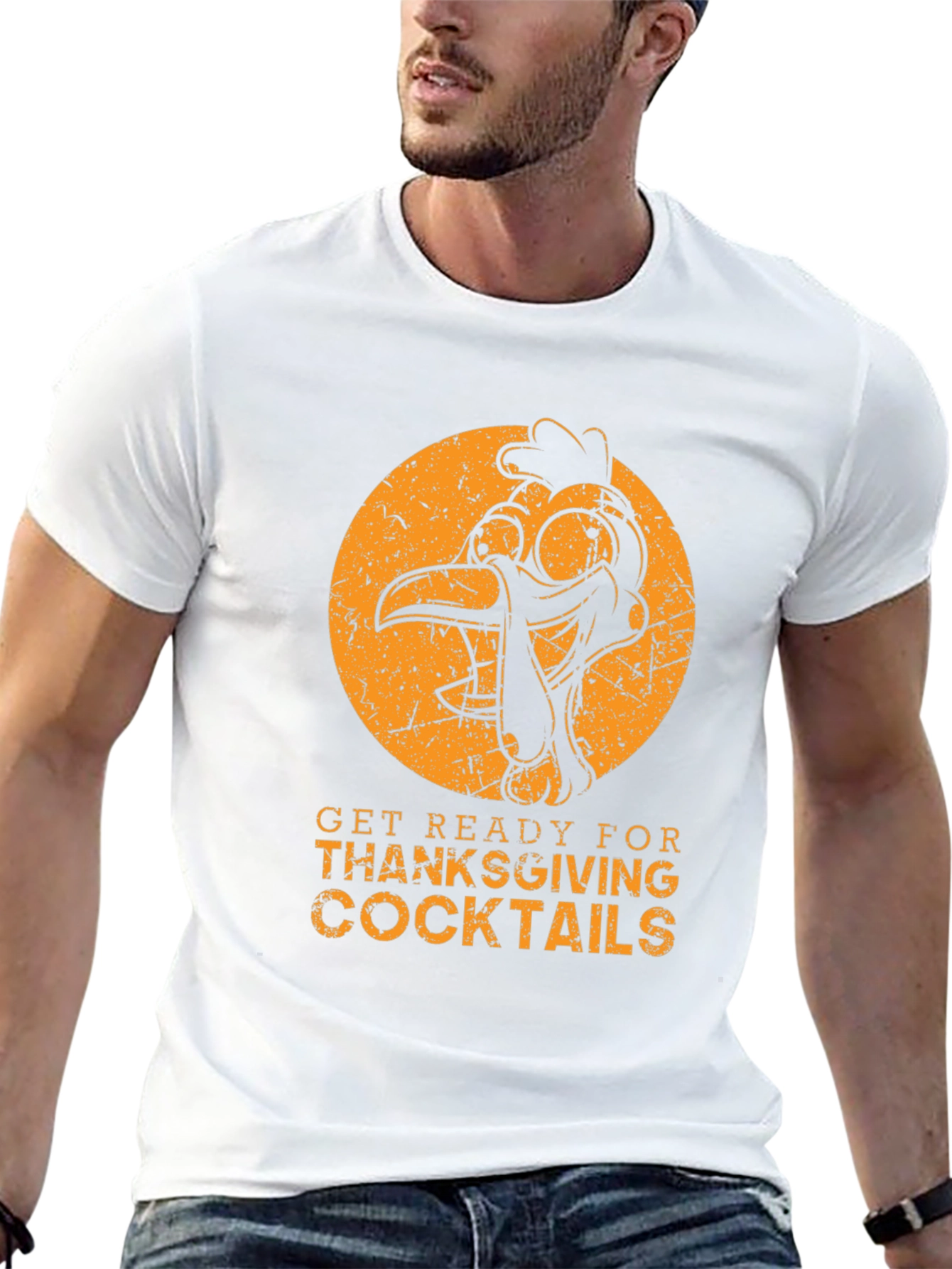 Thanksgiving Cocktails T-Shirt - Turkey Graphic Tee