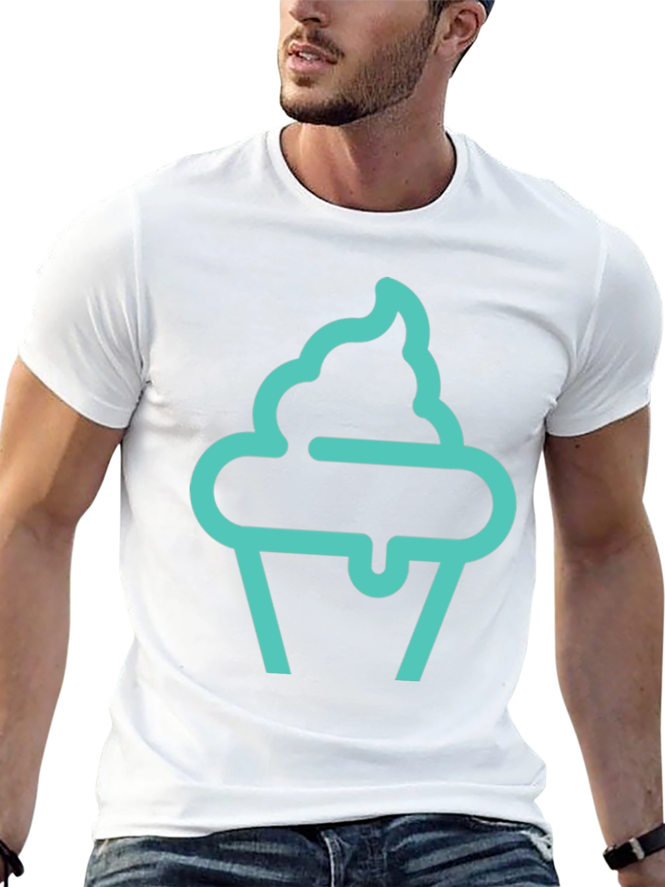 Cupcake Graphic Tee - Black Cotton Comfort
