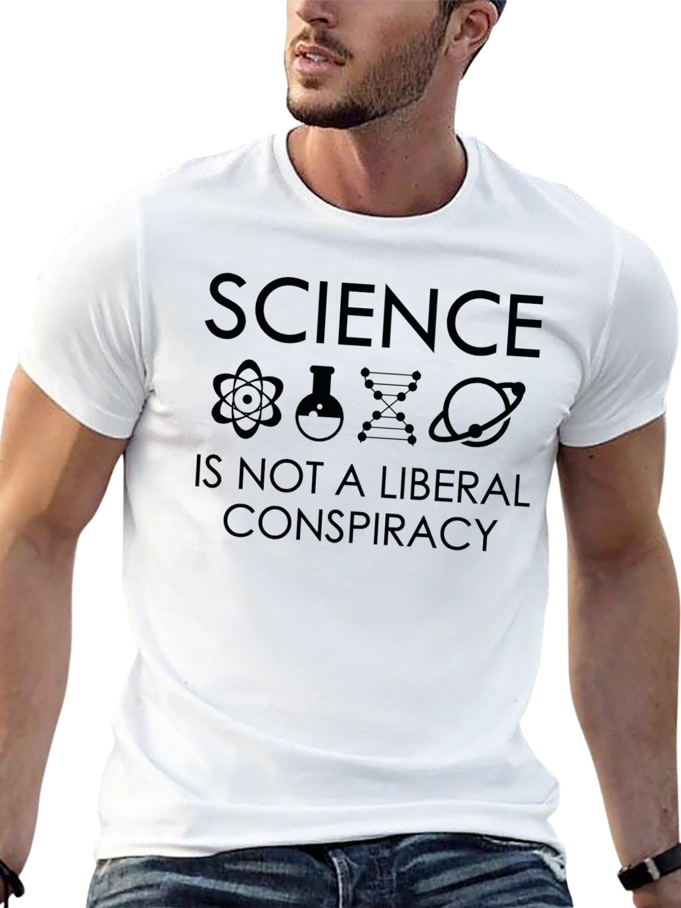Science Is Not a Liberal Conspiracy Graphic Tee