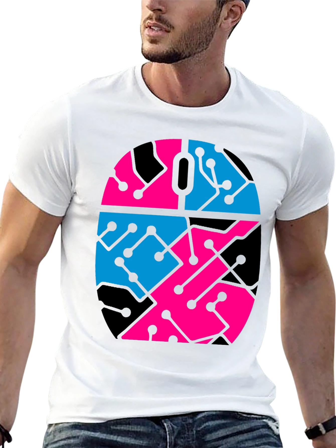 Circuit Mouse Graphic Tee - Black Unisex T-Shirt