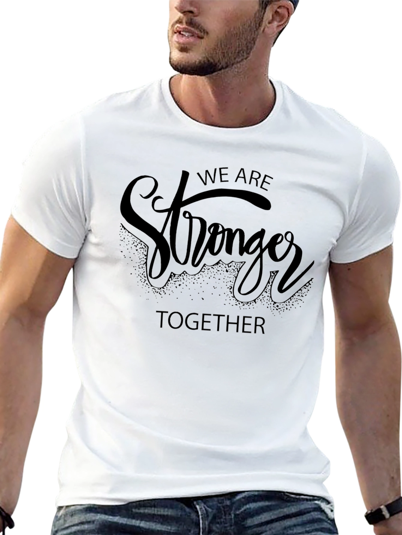 Stronger Together Black Graphic Tee