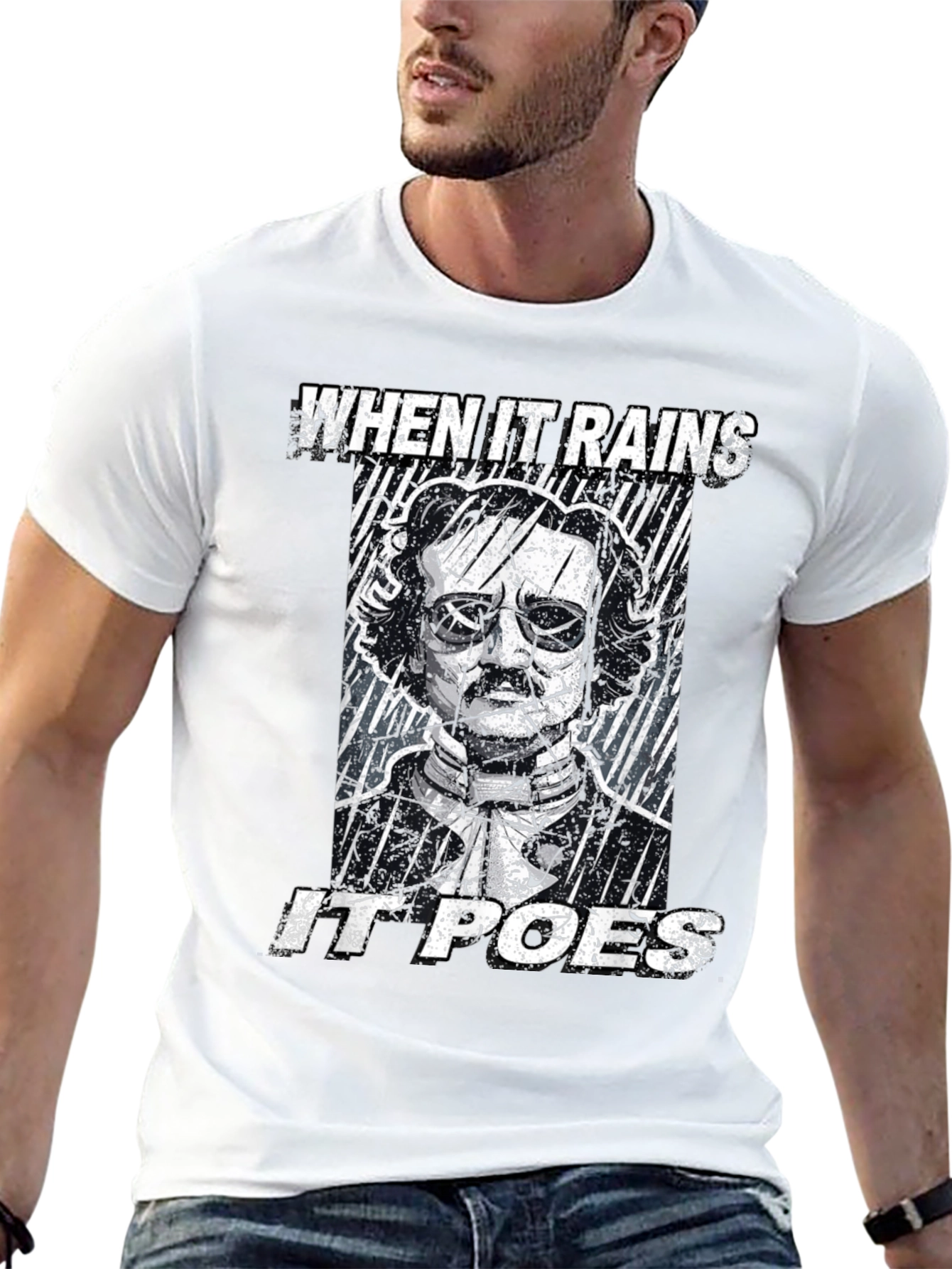 When it Rains it Poes Graphic Tee