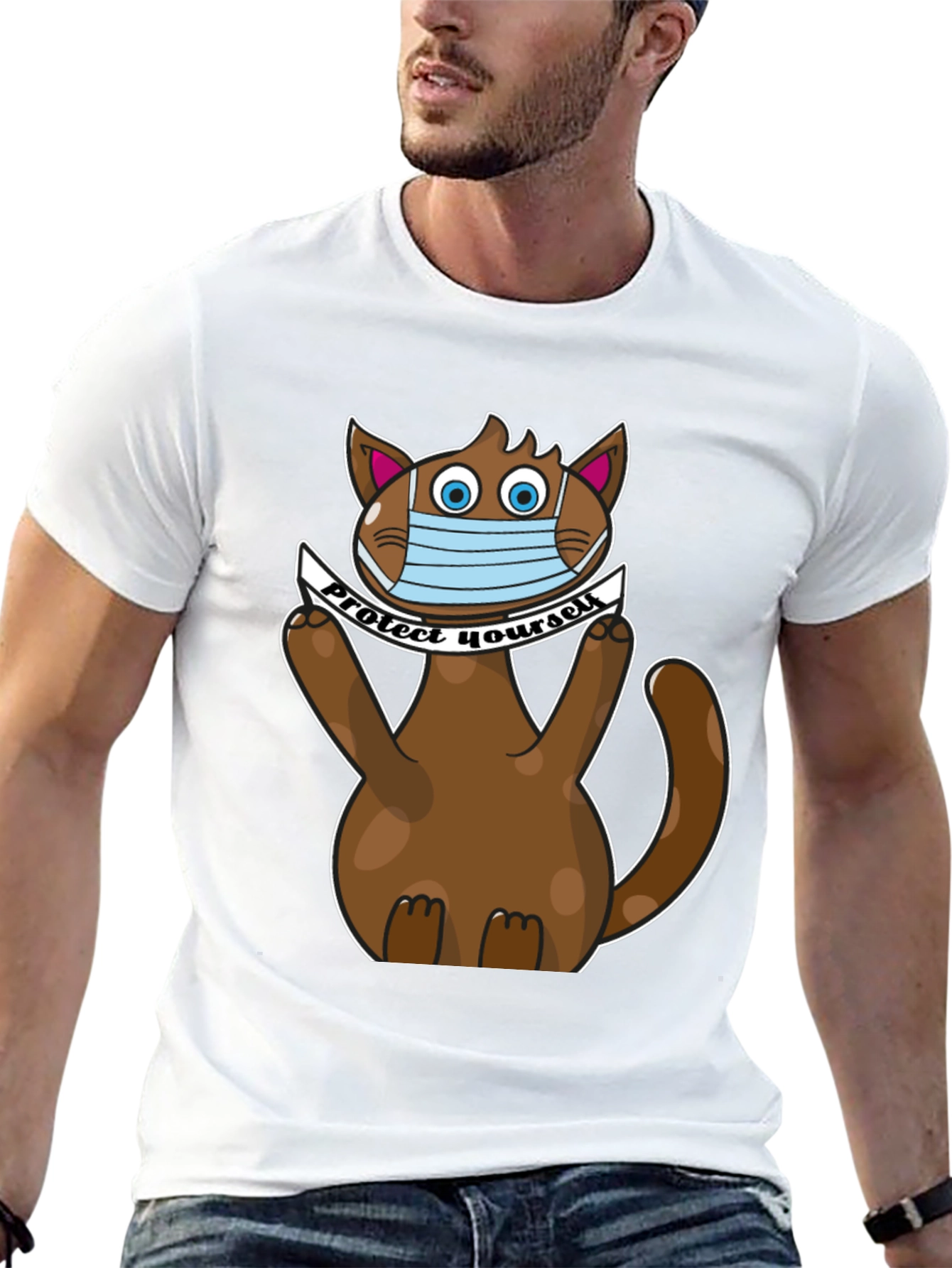 Protect Yourself Cat T-Shirt
