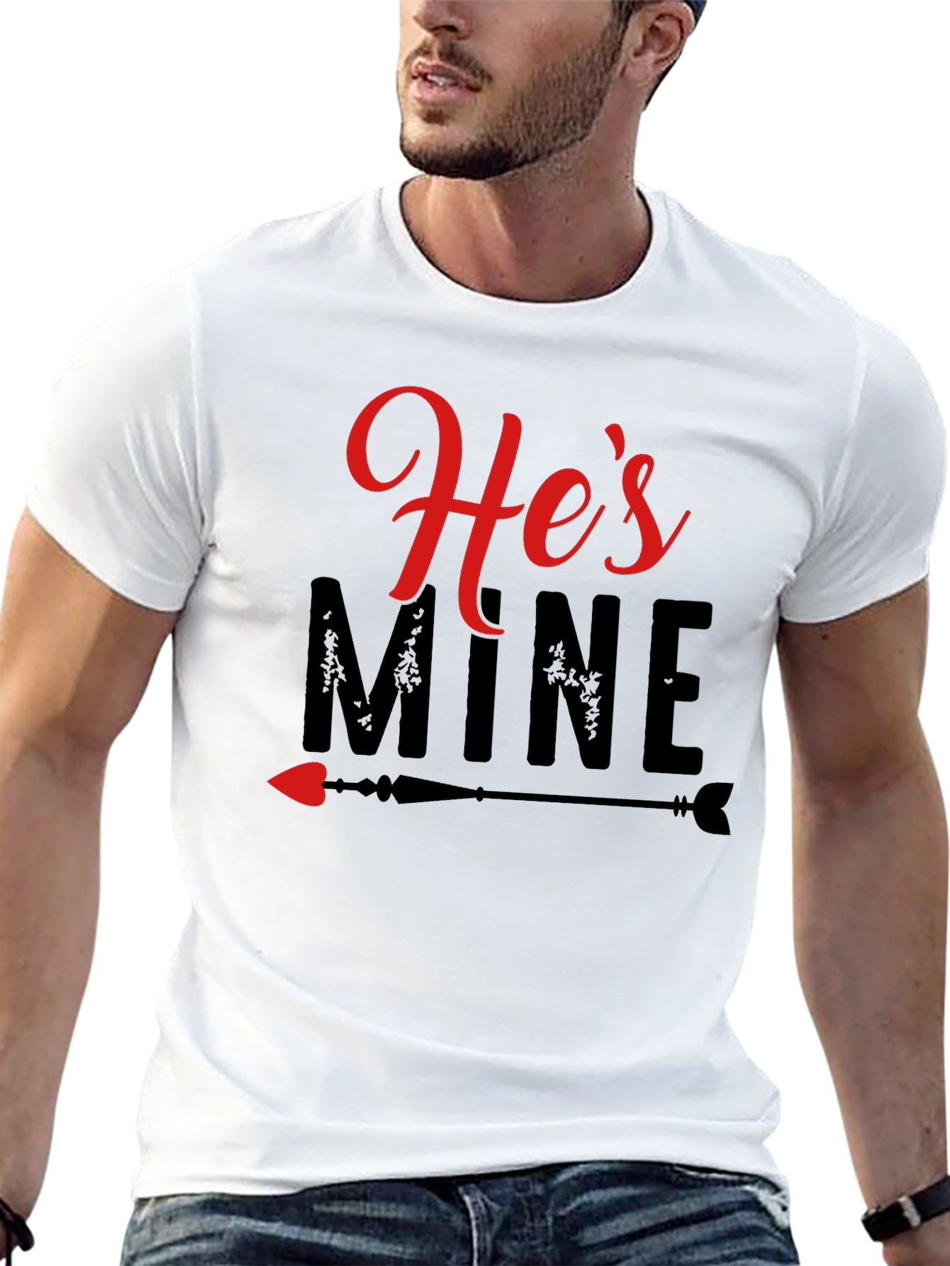 Hes Mine Valentines Day Graphic Tee