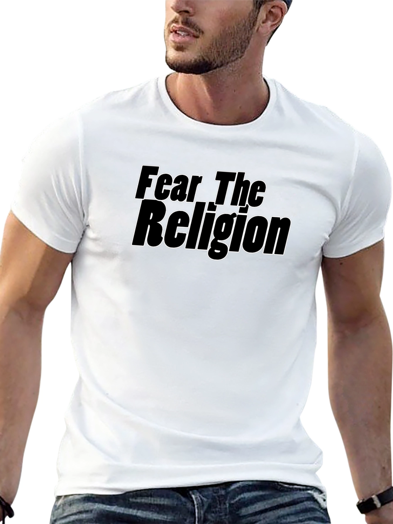 Fear The Religion Black Graphic T-Shirt