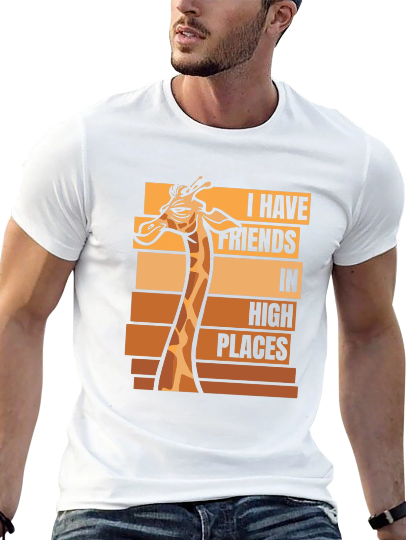 Giraffe T-Shirt - I Have Friends in High Places